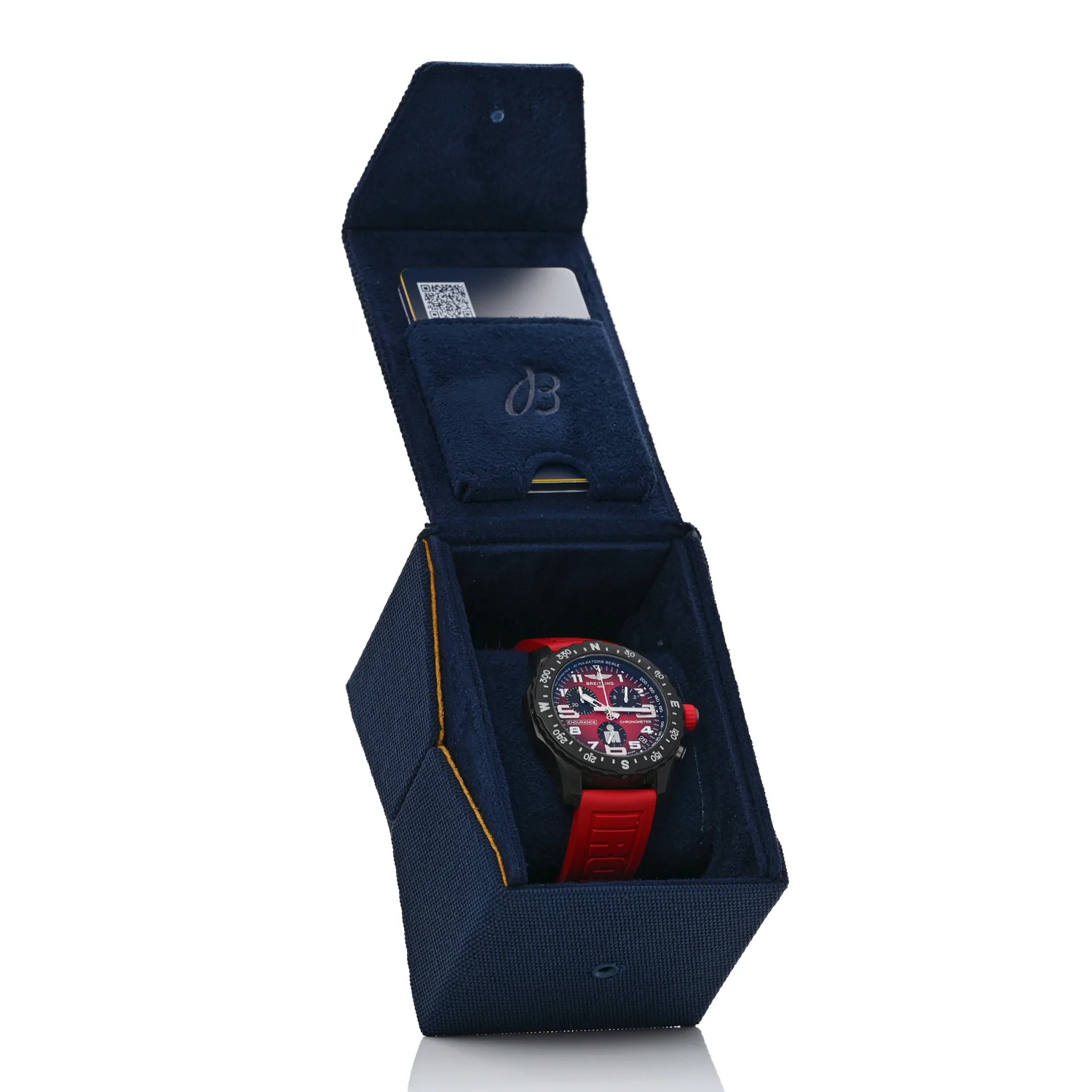 Breitlight Rubber 44mm Endurance Pro Ironman Chronograph Quartz Watch Red X82310 - Image 5