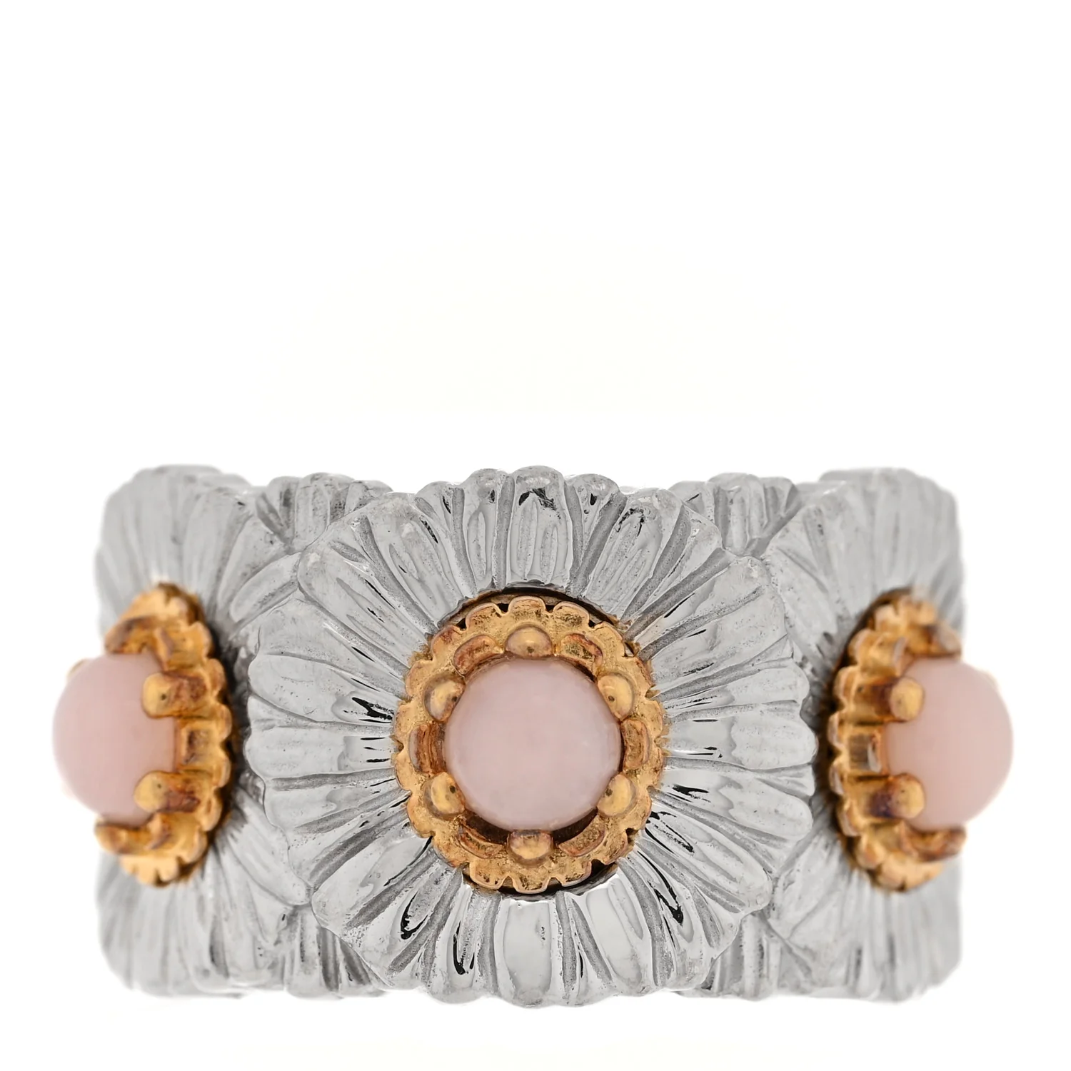 Sterling Silver Pink Opal Blossoms Color Eternelle Ring 50 5.25 Gold