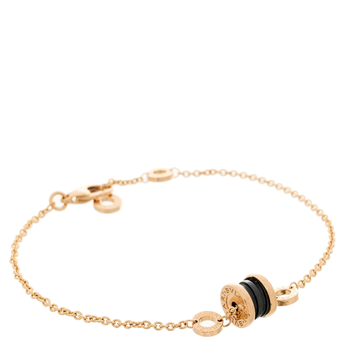 18K Rose Gold Black Ceramic B.Zero1 Bracelet