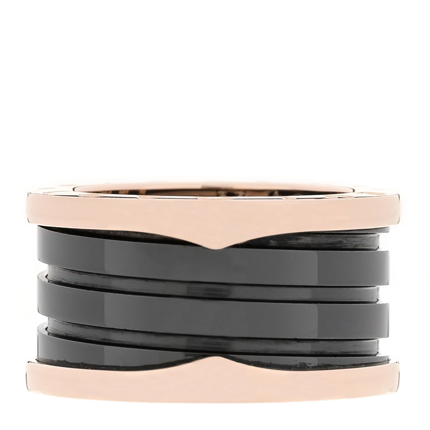 18K Rose Gold Black Ceramic B.Zero1 Four-Band Ring 53 6.25 - Image 3