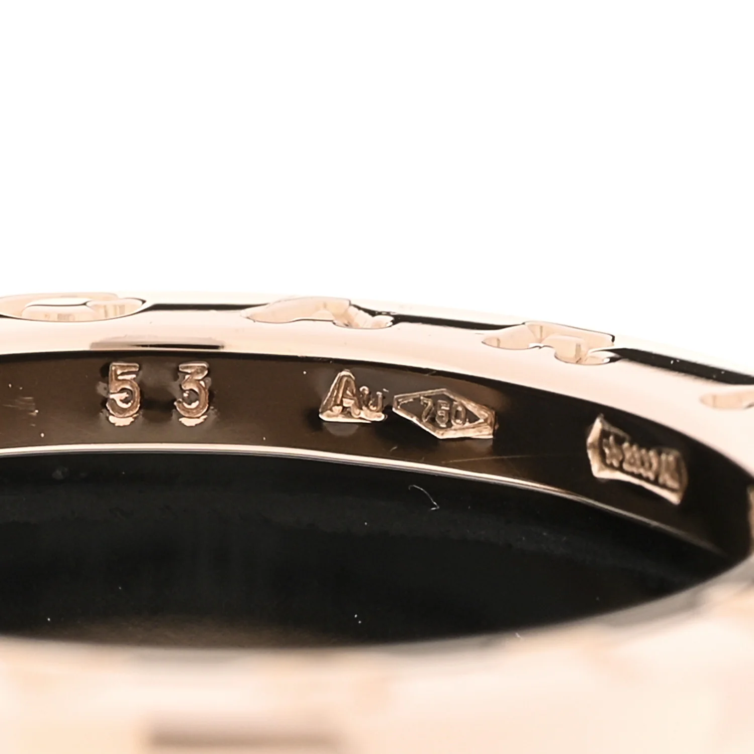 18K Rose Gold Black Ceramic B.Zero1 Four-Band Ring 53 6.25 - Image 4