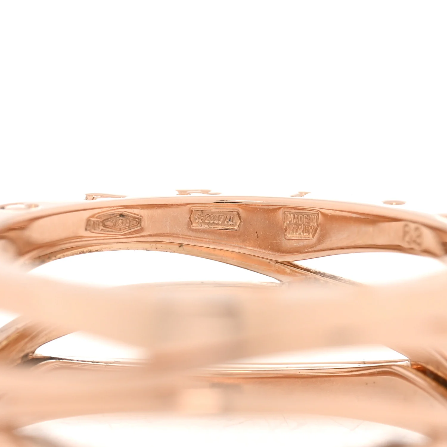 18K Rose Gold B.Zero1 Legend Three-Band Ring 63 10.25 - Image 4