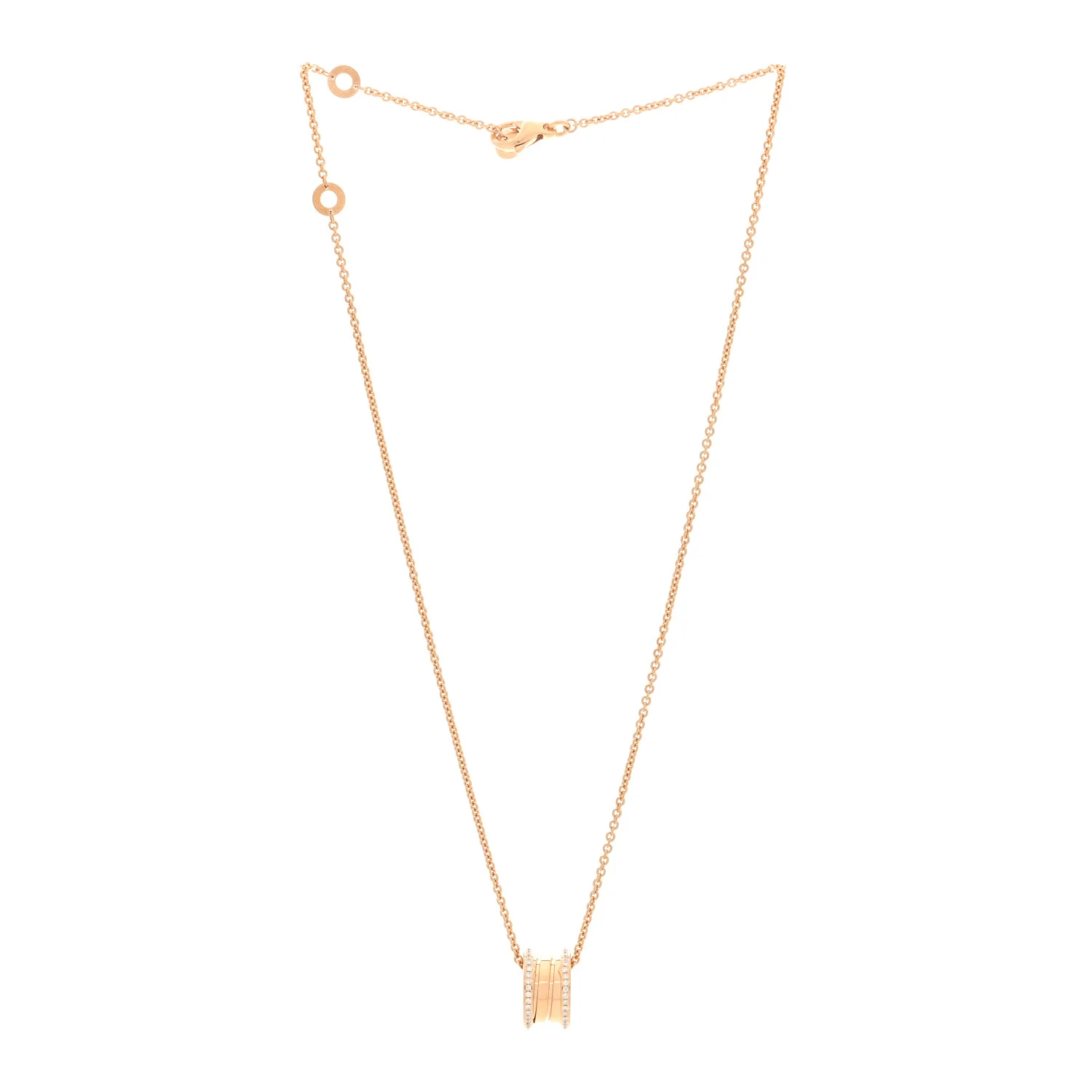18K Rose Gold Diamond B.Zero1 Pendant Necklace - Image 3