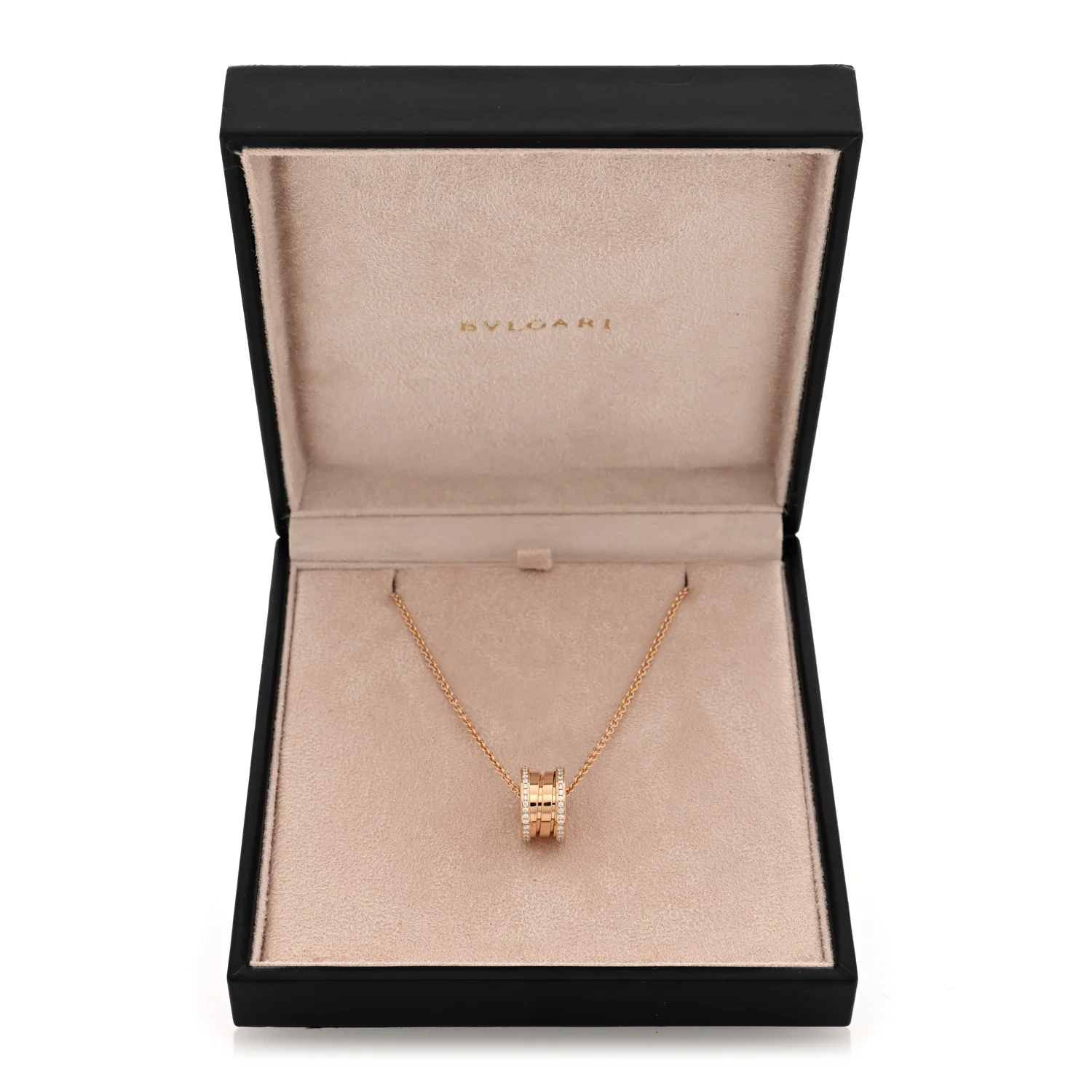 18K Rose Gold Diamond B.Zero1 Pendant Necklace - Image 6