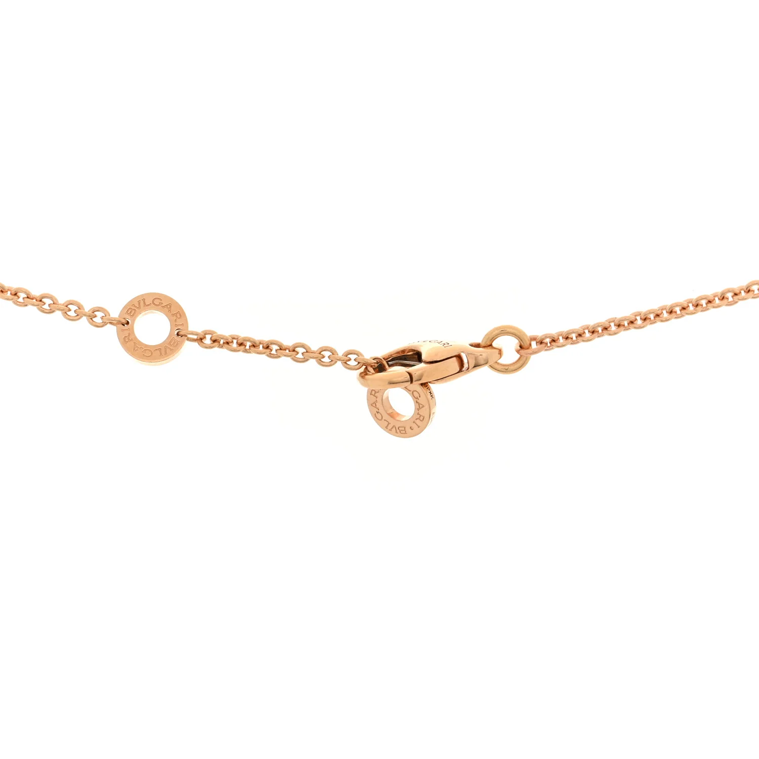 18K Rose Gold Diamond Green Jade BVLGARI BVLGARI Pendant Necklace - Image 5