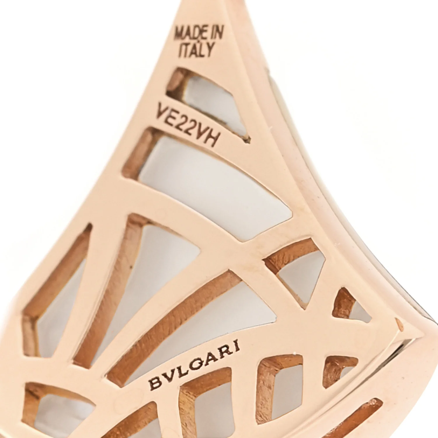 18K Rose Gold Diamond Mother of Pearl Divas' Dream Earrings - Image 4