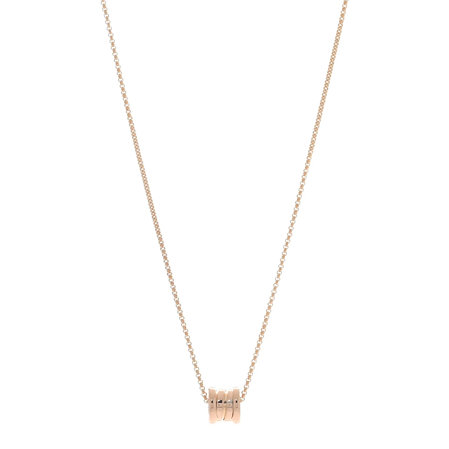 18K Rose Gold Mini B.Zero1 Pendant Necklace