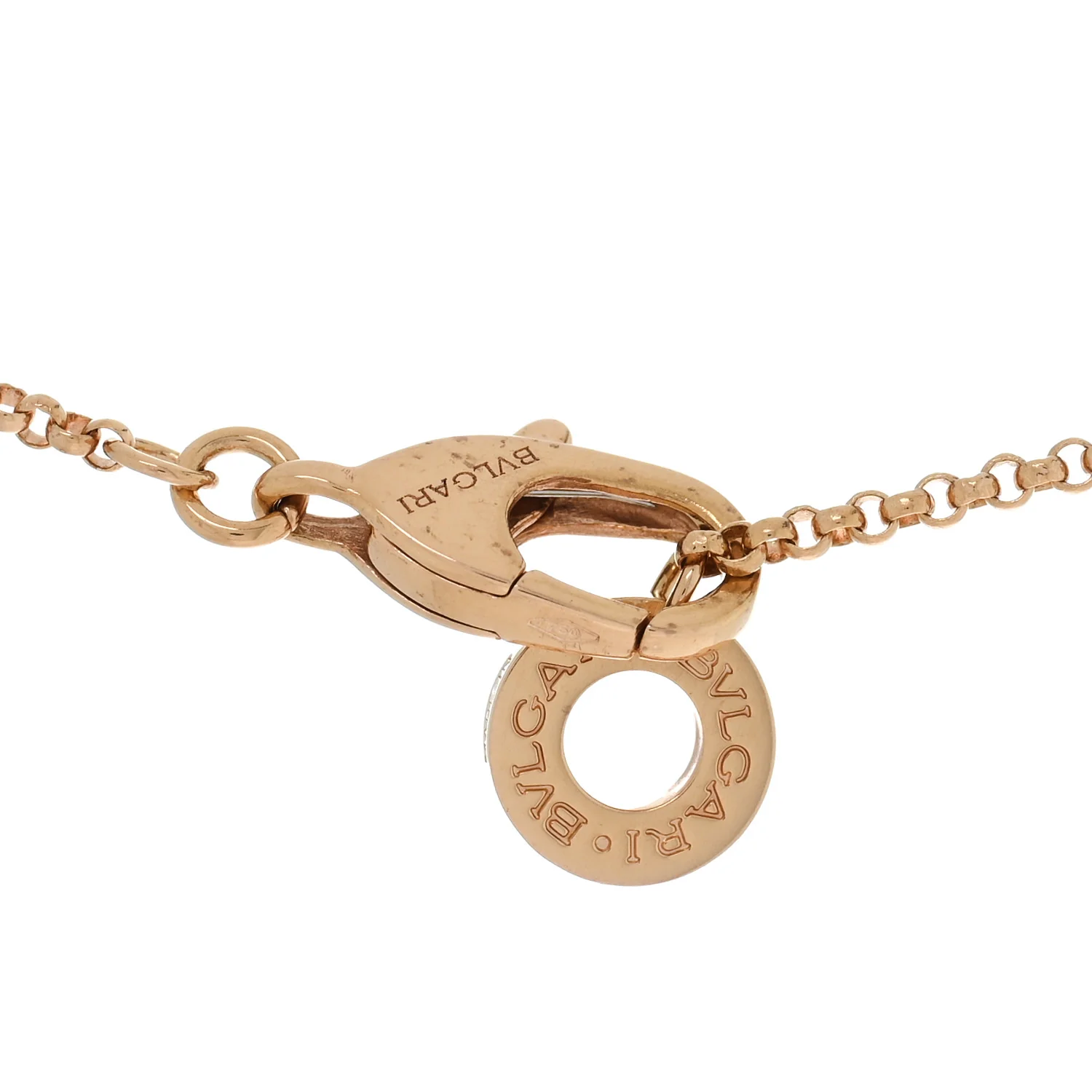18K Rose Gold Mini B.Zero1 Pendant Necklace - Image 4