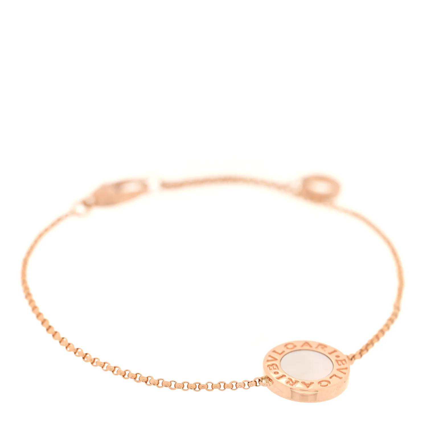 18K Rose Gold Mother of Pearl BVLGARI BVLGARI Chain Bracelet