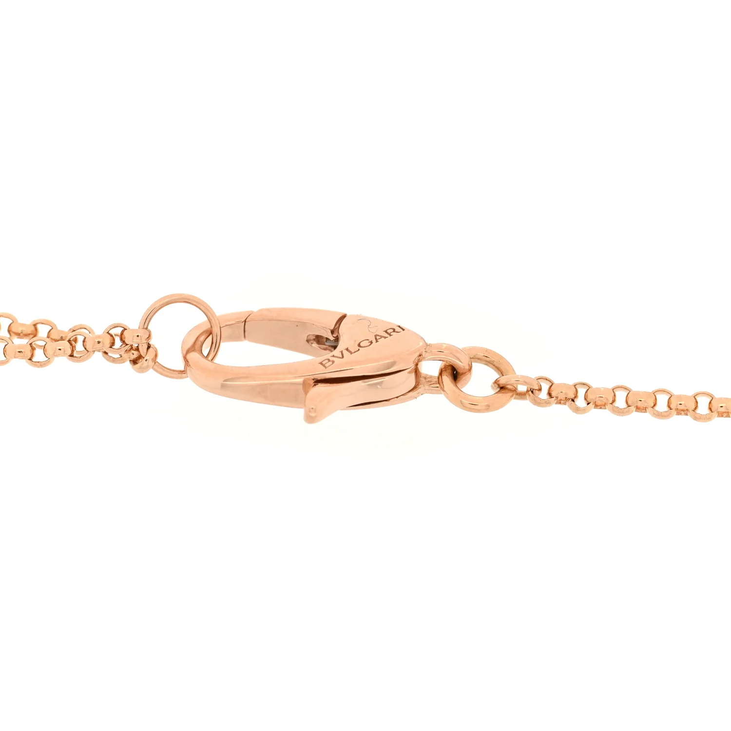 18K Rose Gold Mother of Pearl BVLGARI BVLGARI Chain Bracelet - Image 3