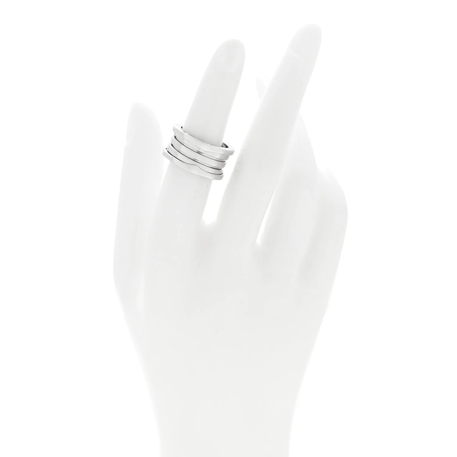 18K White Gold B.Zero1 Three-Band Ring 52 6 - Image 2