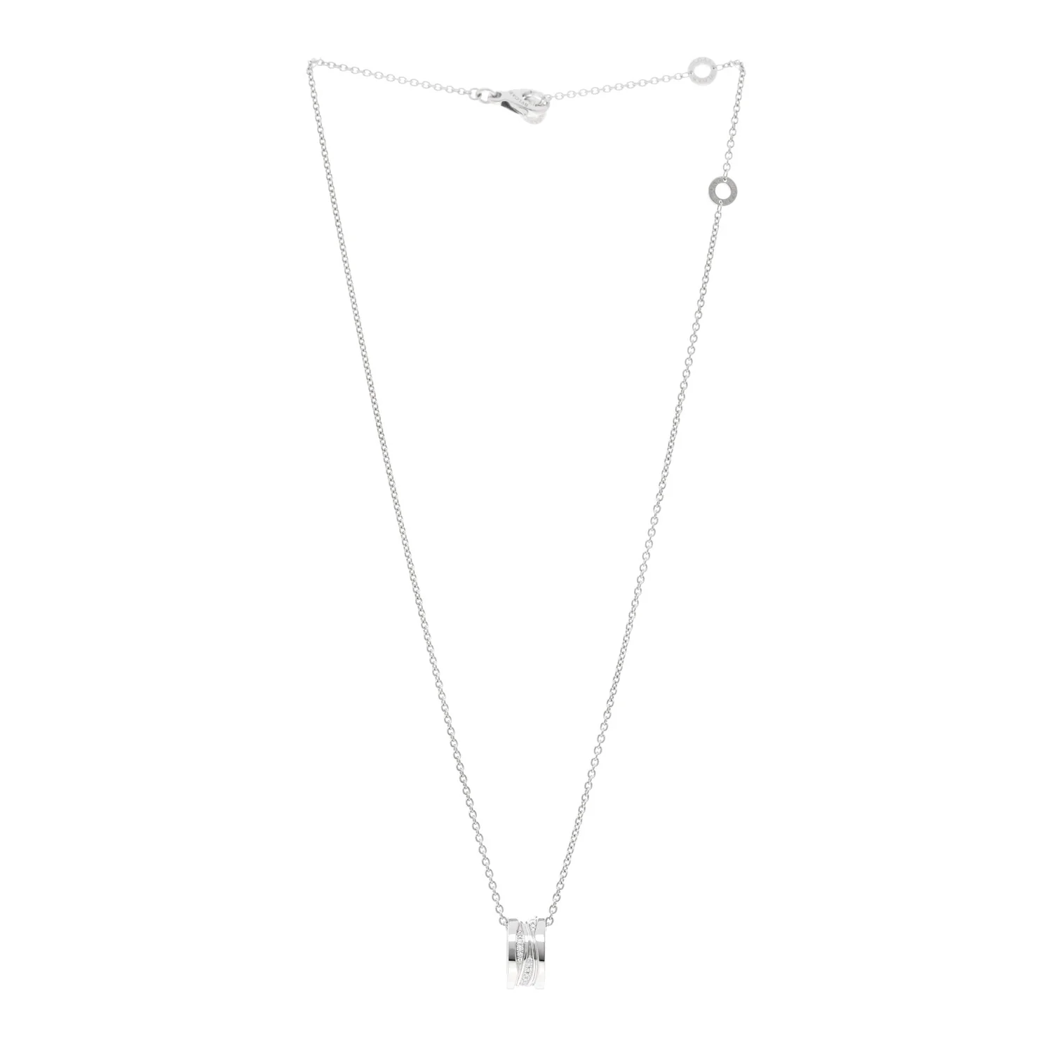18K White Gold Diamond B.Zero1 Legend Pendant Necklace - Image 3
