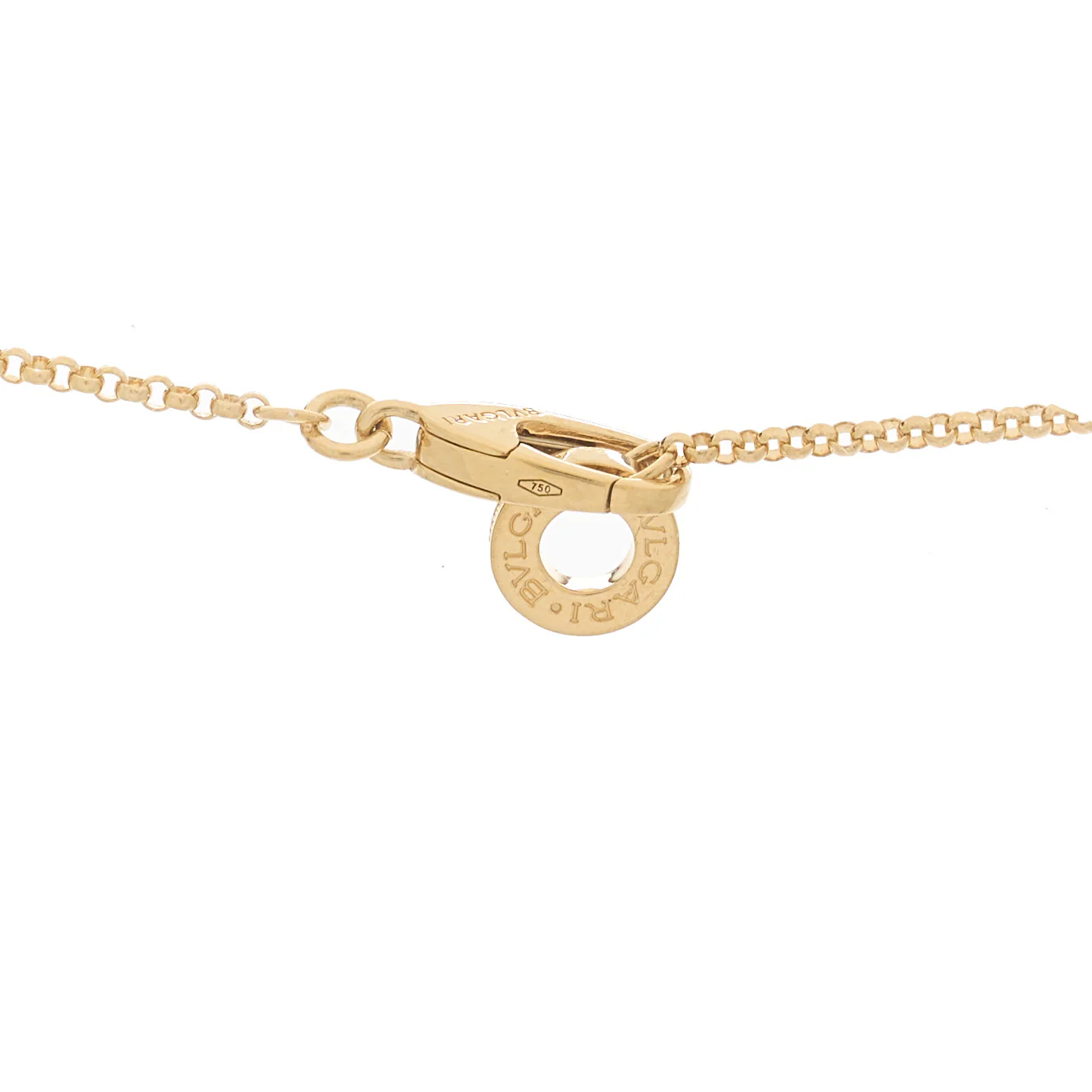 18K Yellow Gold Diamond Small B.Zero1 Pave Pendant Necklace - Image 4