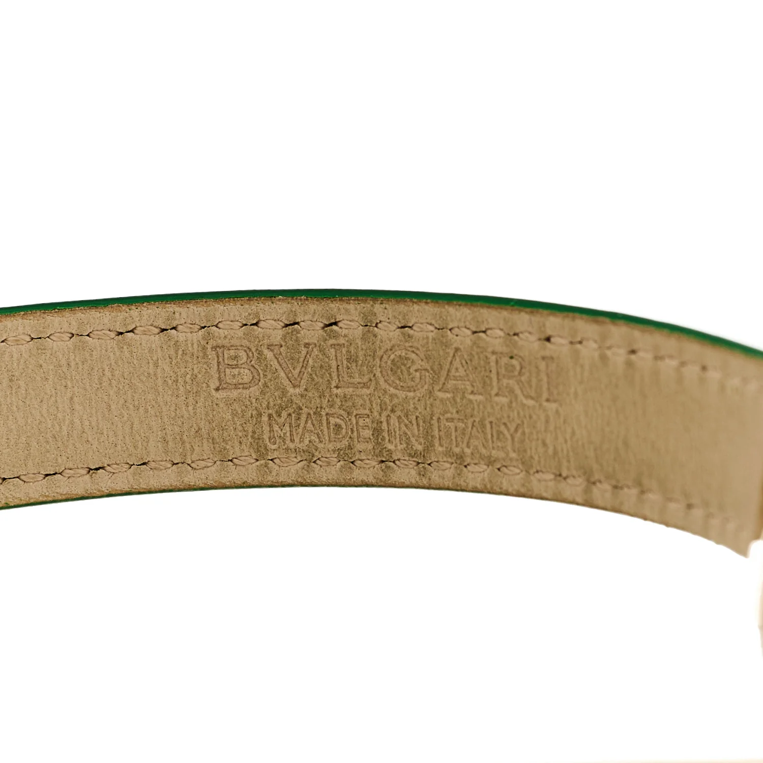 Calfskin Double Coiled Bracelet Green - Image 5