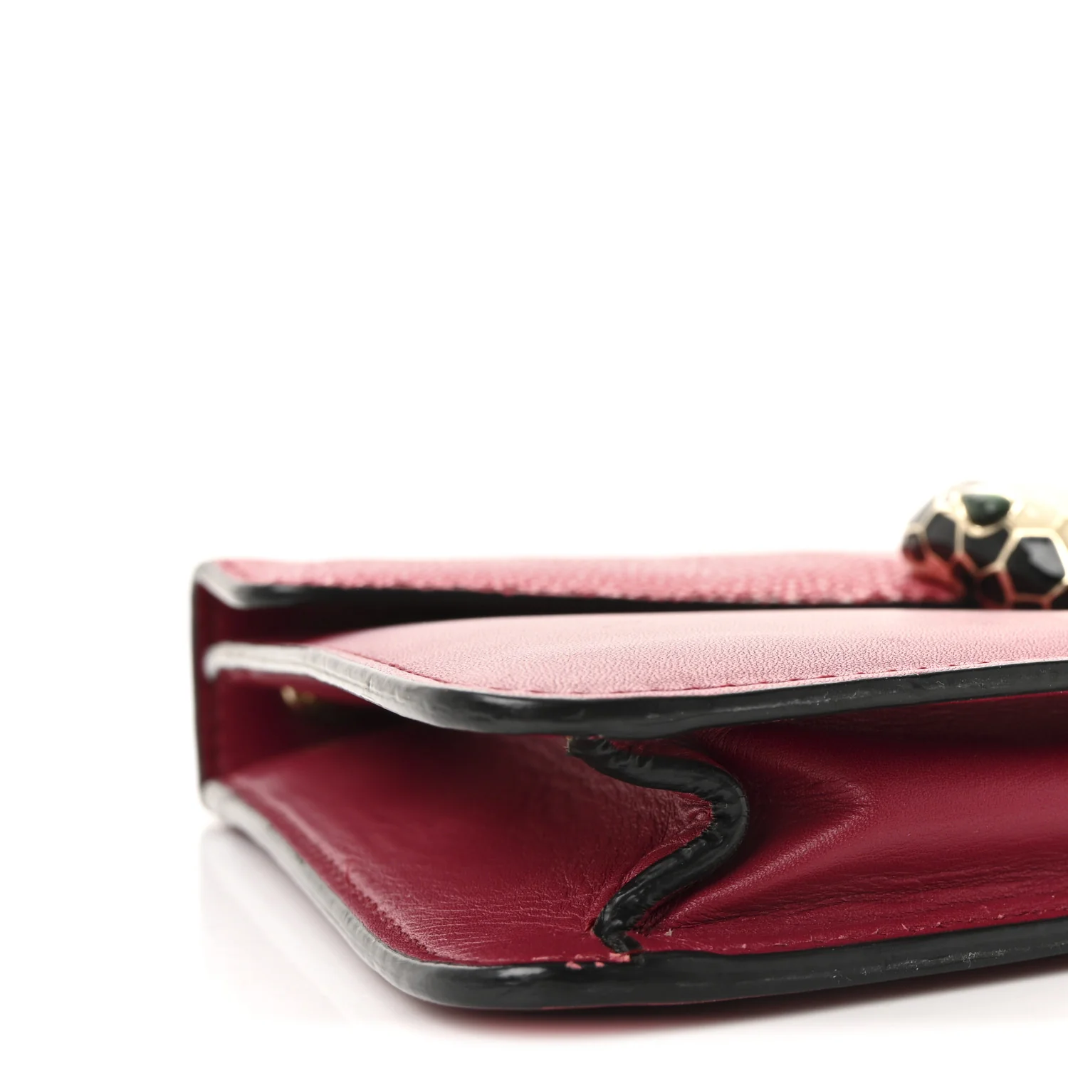 Calfskin Galuchat Serpenti Forever Crossbody Bag Dark Pink - Image 8