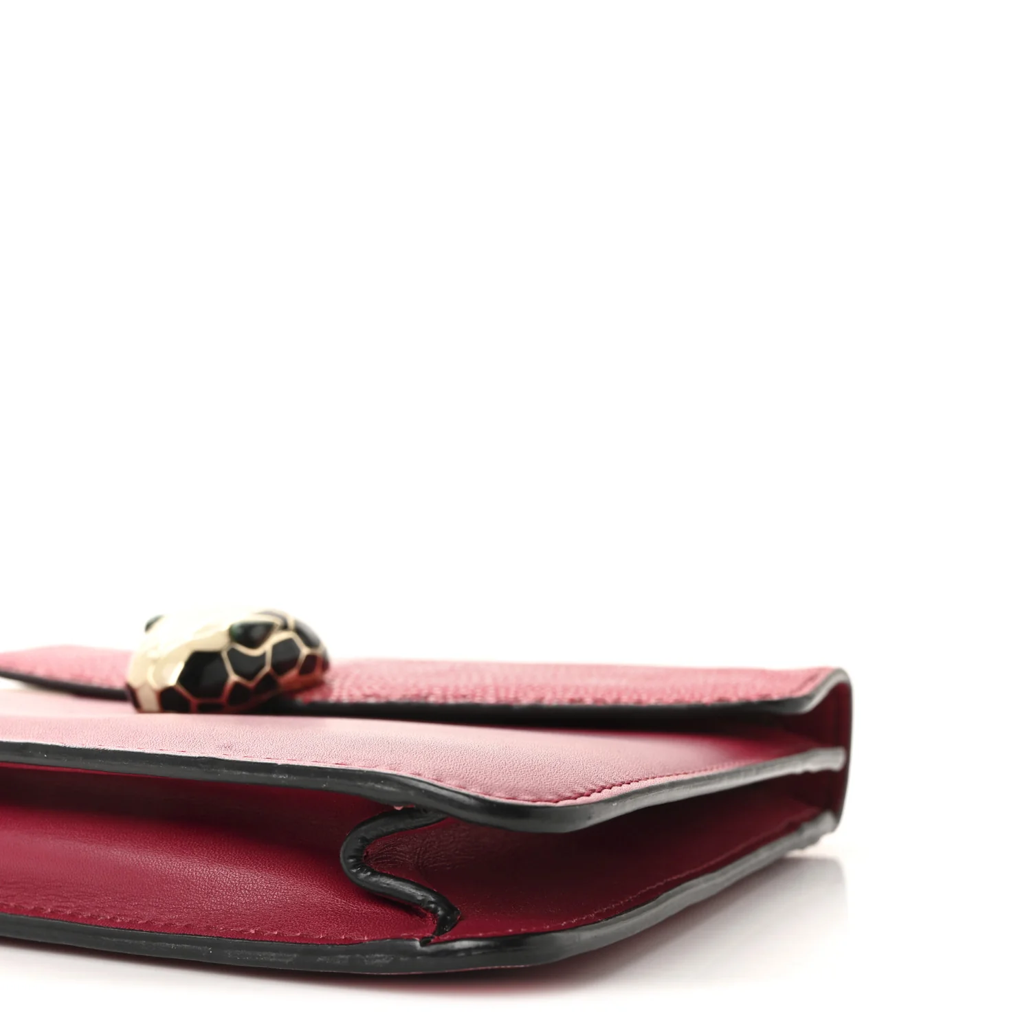 Calfskin Galuchat Serpenti Forever Crossbody Bag Dark Pink - Image 9