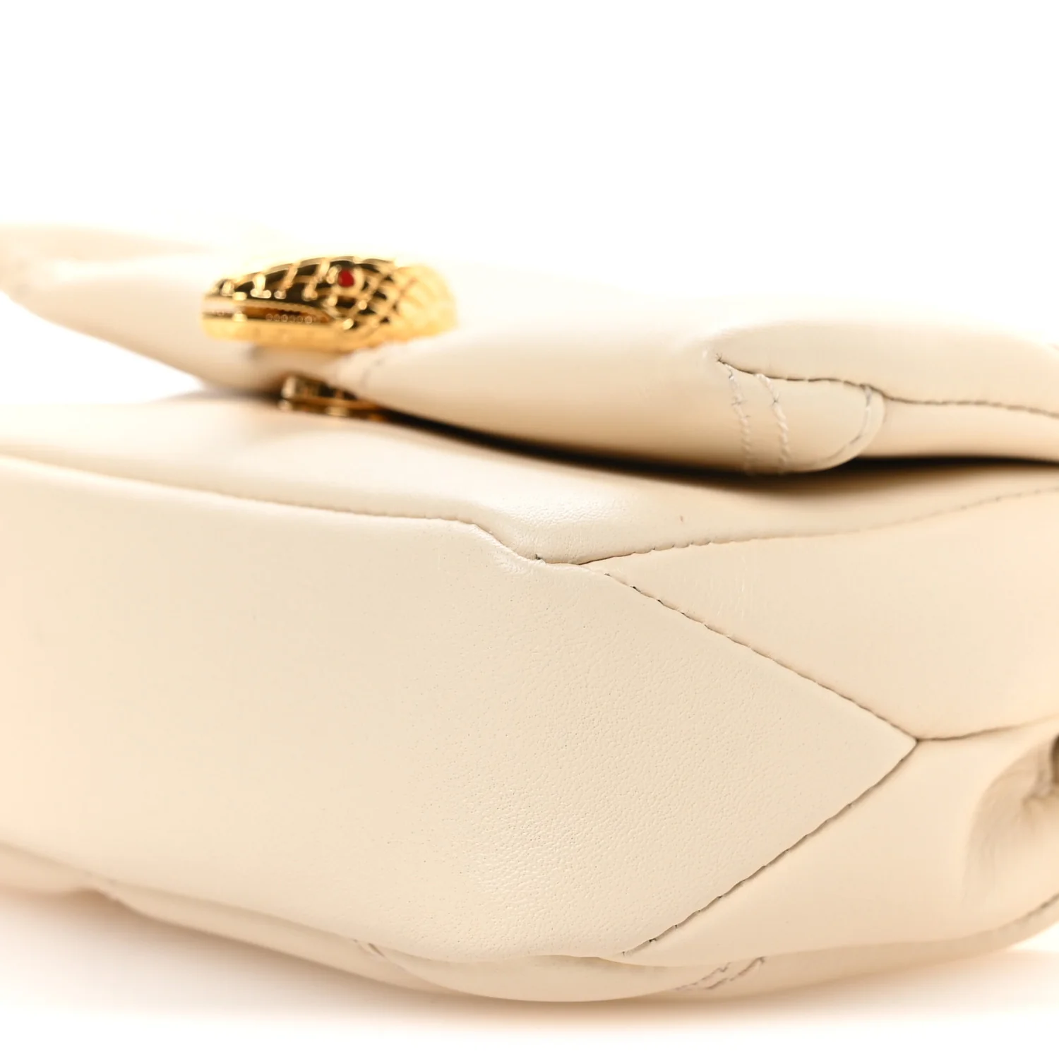 Calfskin Serpenti Cabochon Micro Bag Ivory Opal - Image 9