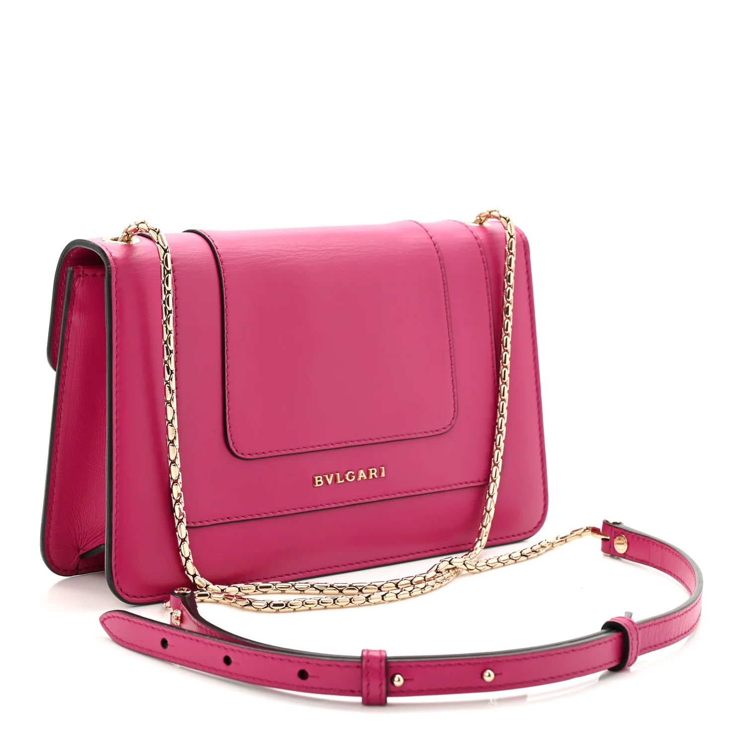 Calfskin Serpenti Forever Crossbody Bag Pink - Image 4