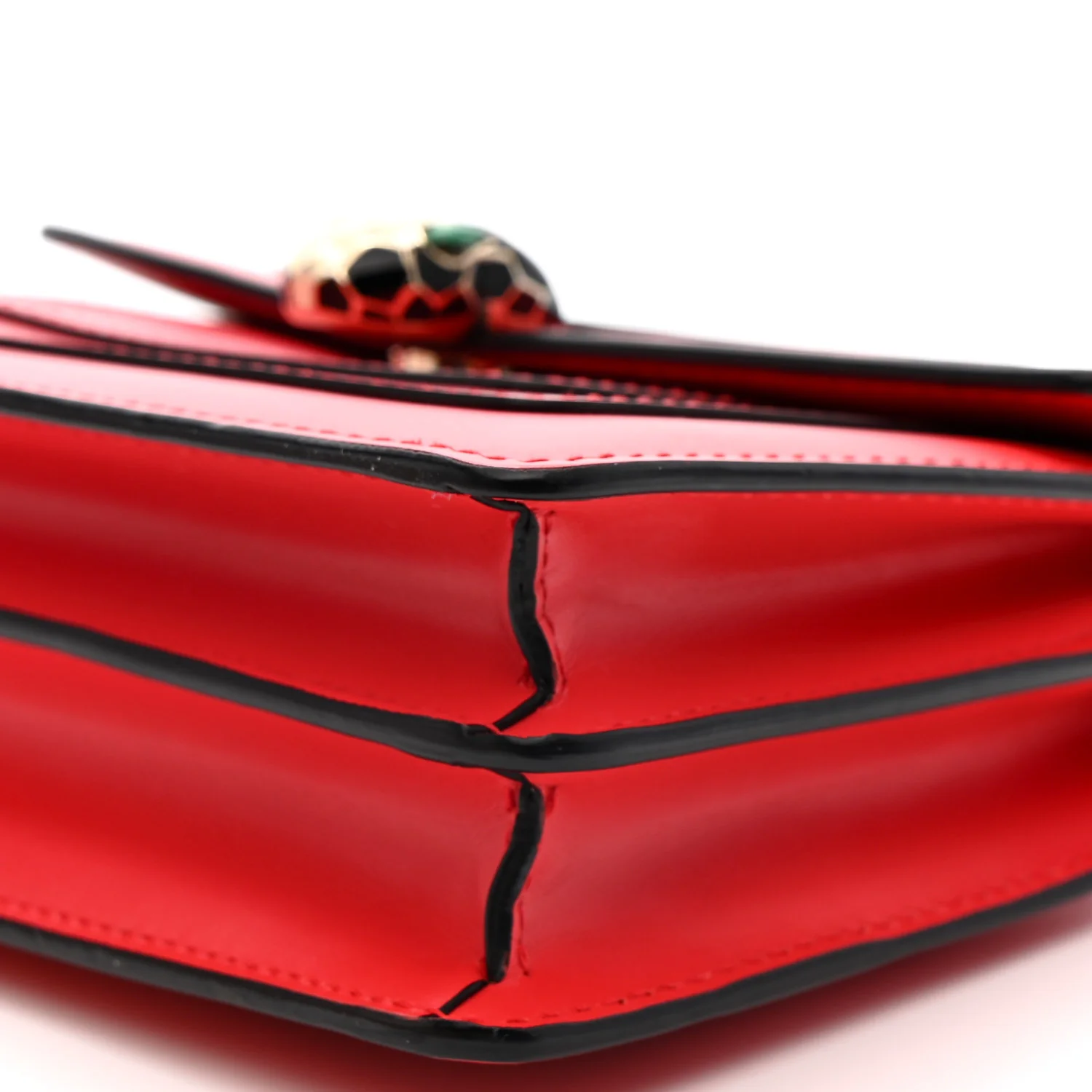 Calfskin Serpenti Forever Crossbody Bag Red - Image 9