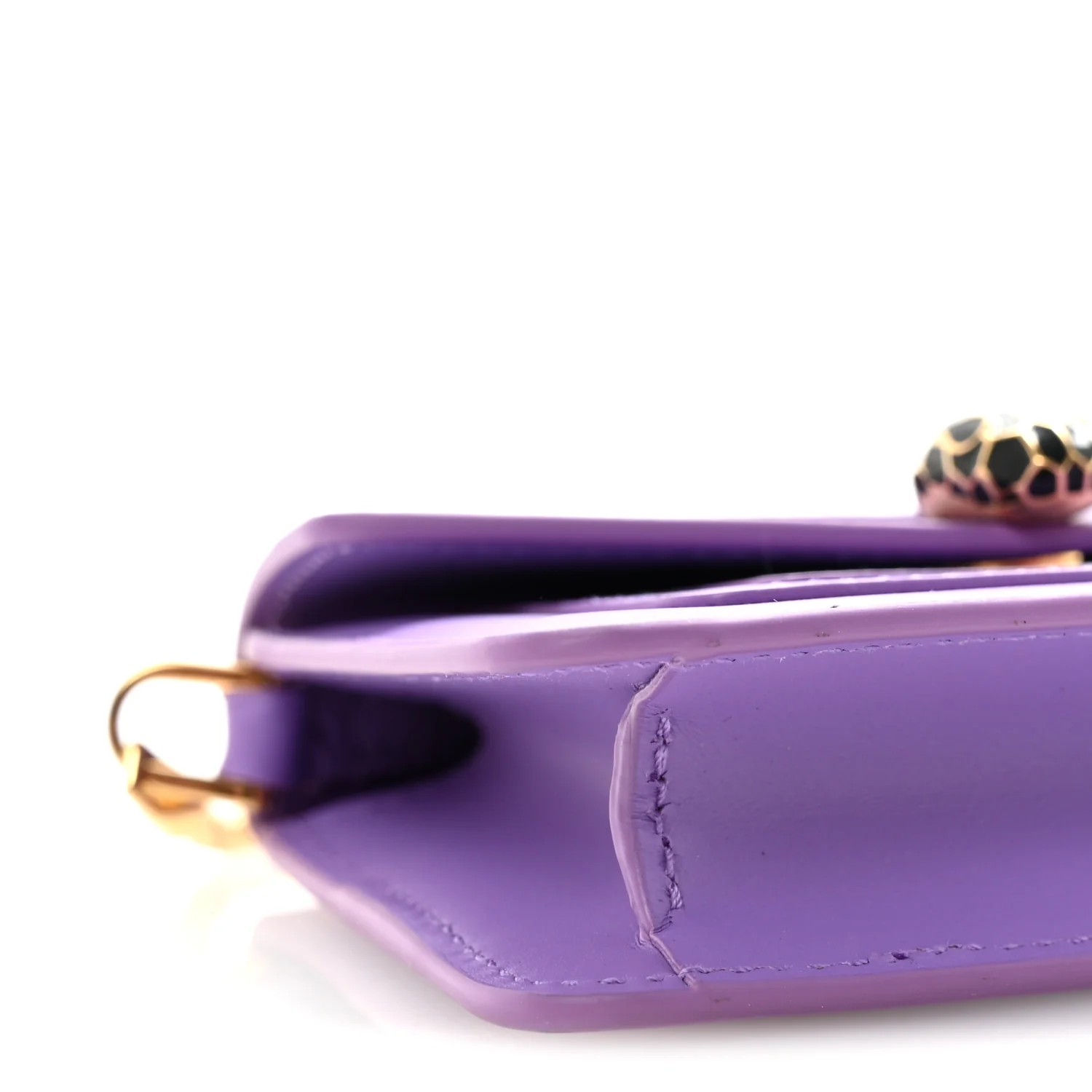 Calfskin Serpenti Forever Miniature Bag Charm Purple - Image 8