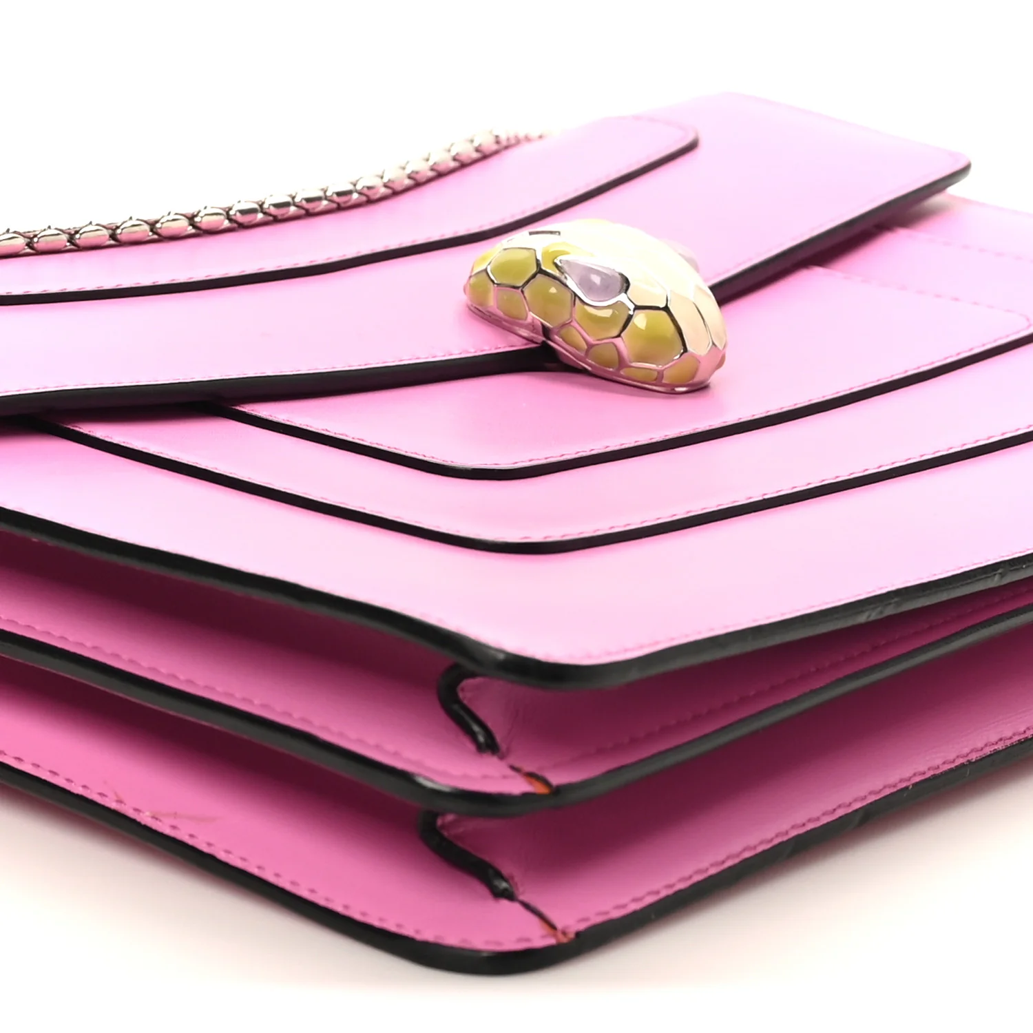 Calfskin Serpenti Forever Shoulder Bag Pink - Image 10