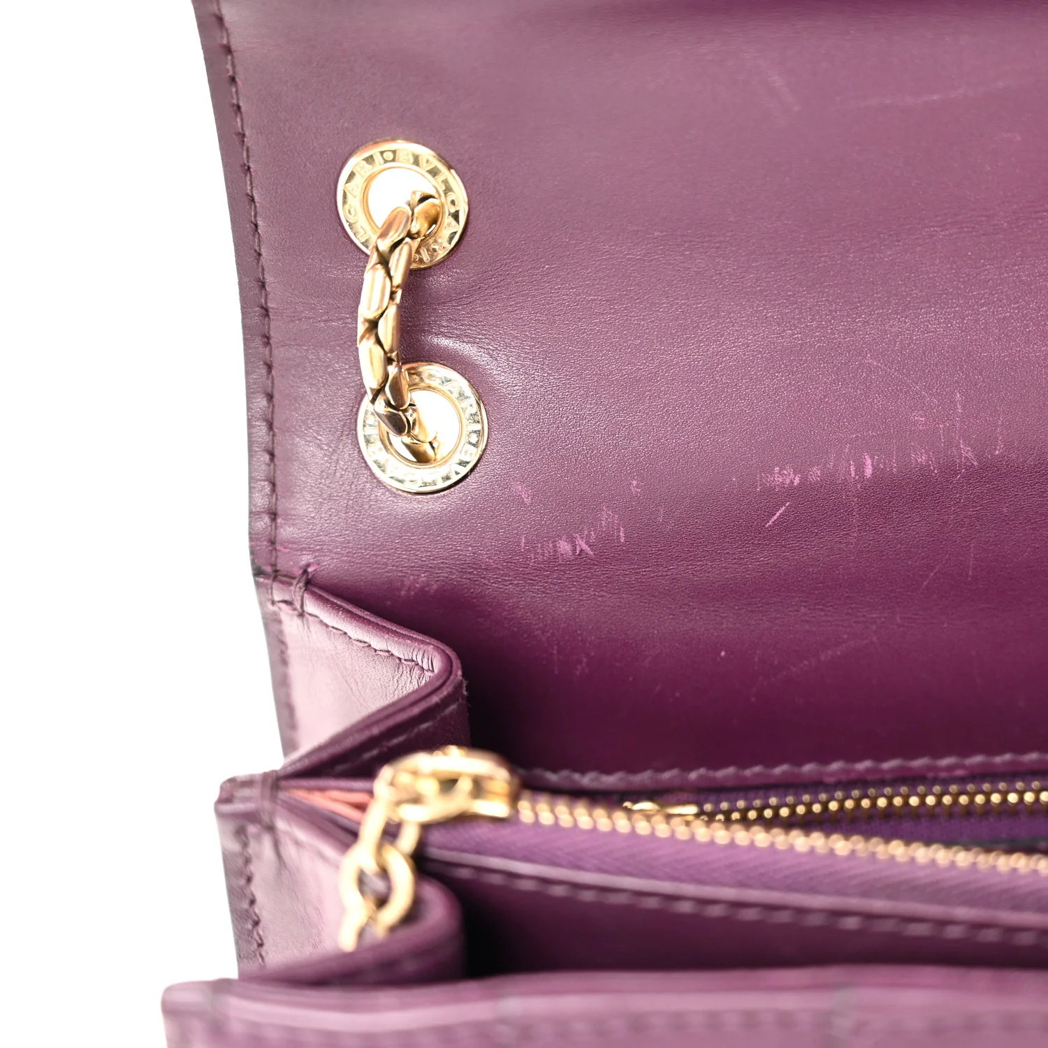 Calfskin Serpenti Forever Shoulder Bag Plum - Image 11