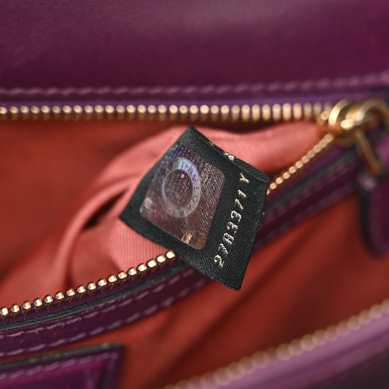 Calfskin Serpenti Forever Shoulder Bag Plum - Image 7