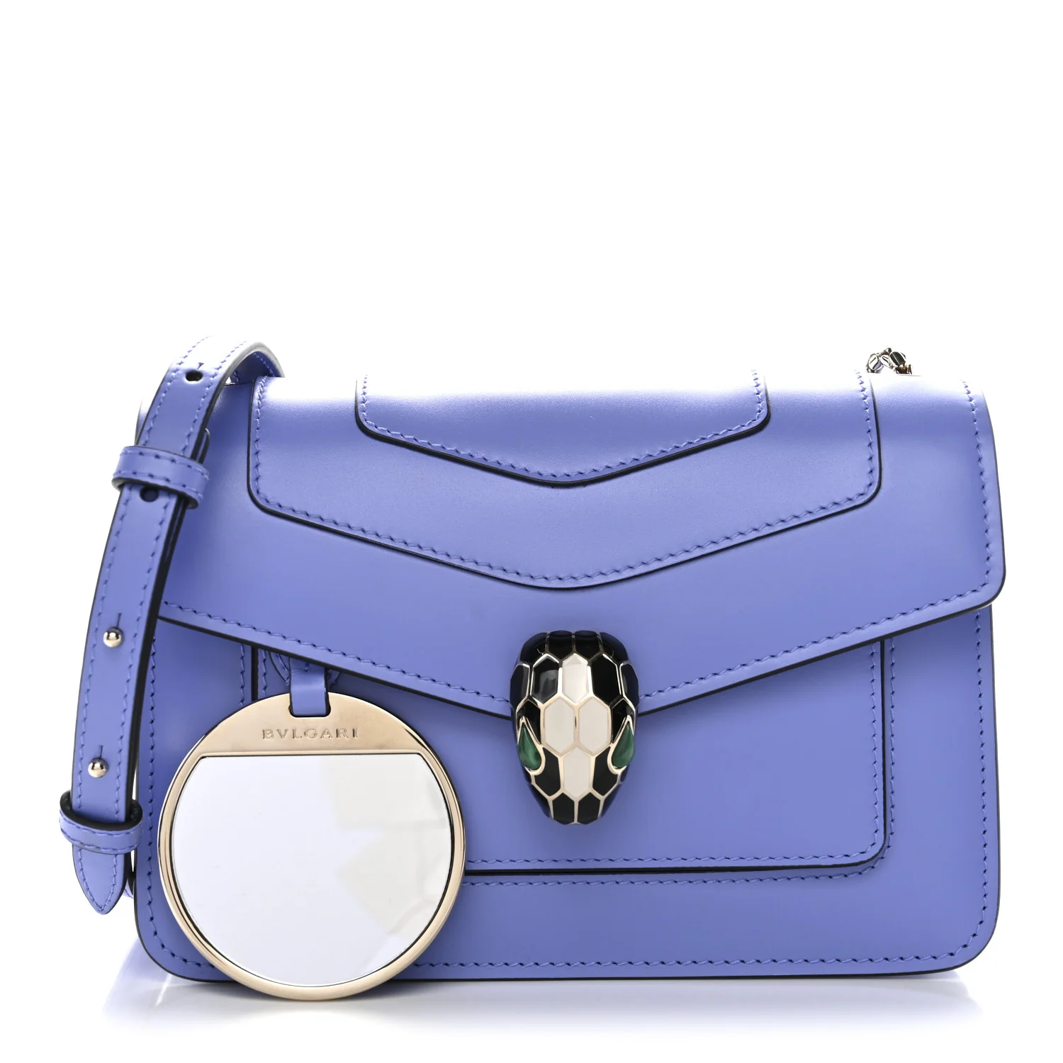 Calfskin Serpenti Forever Small Crossbody Bag Purple - Image 3