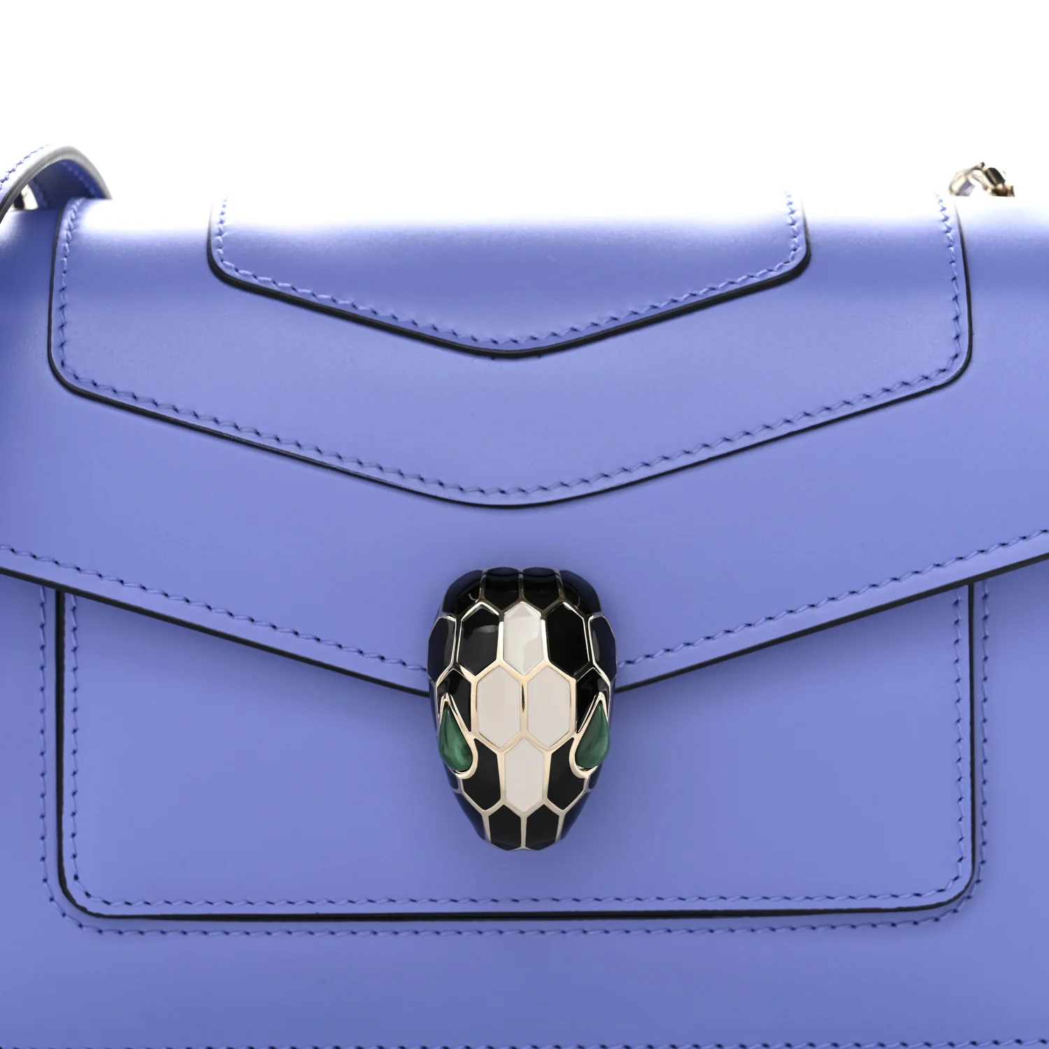 Calfskin Serpenti Forever Small Crossbody Bag Purple - Image 8