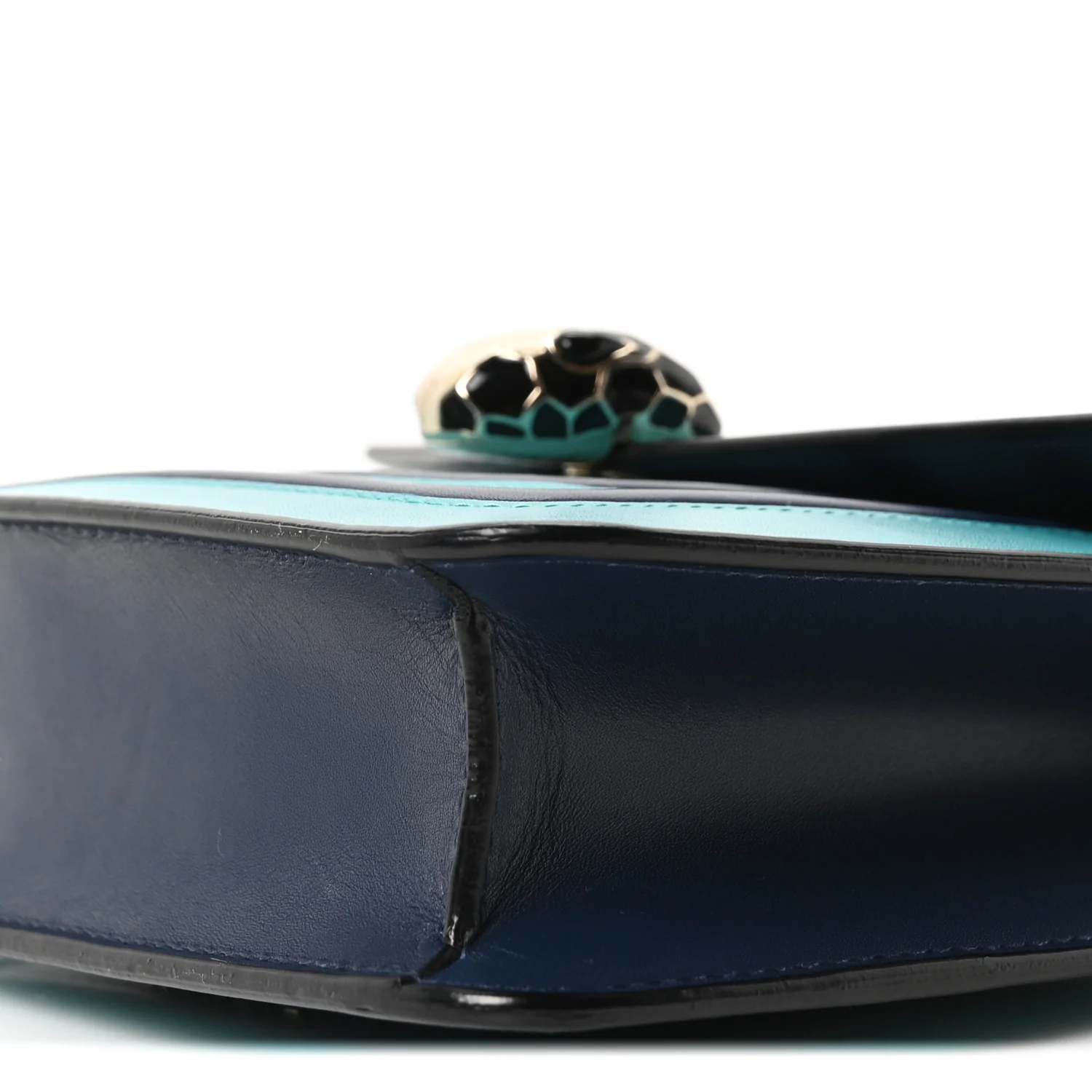 Calfskin Serpenti Forever Snake Strap Crossbody Bag Aquarelle Turquoise - Image 10