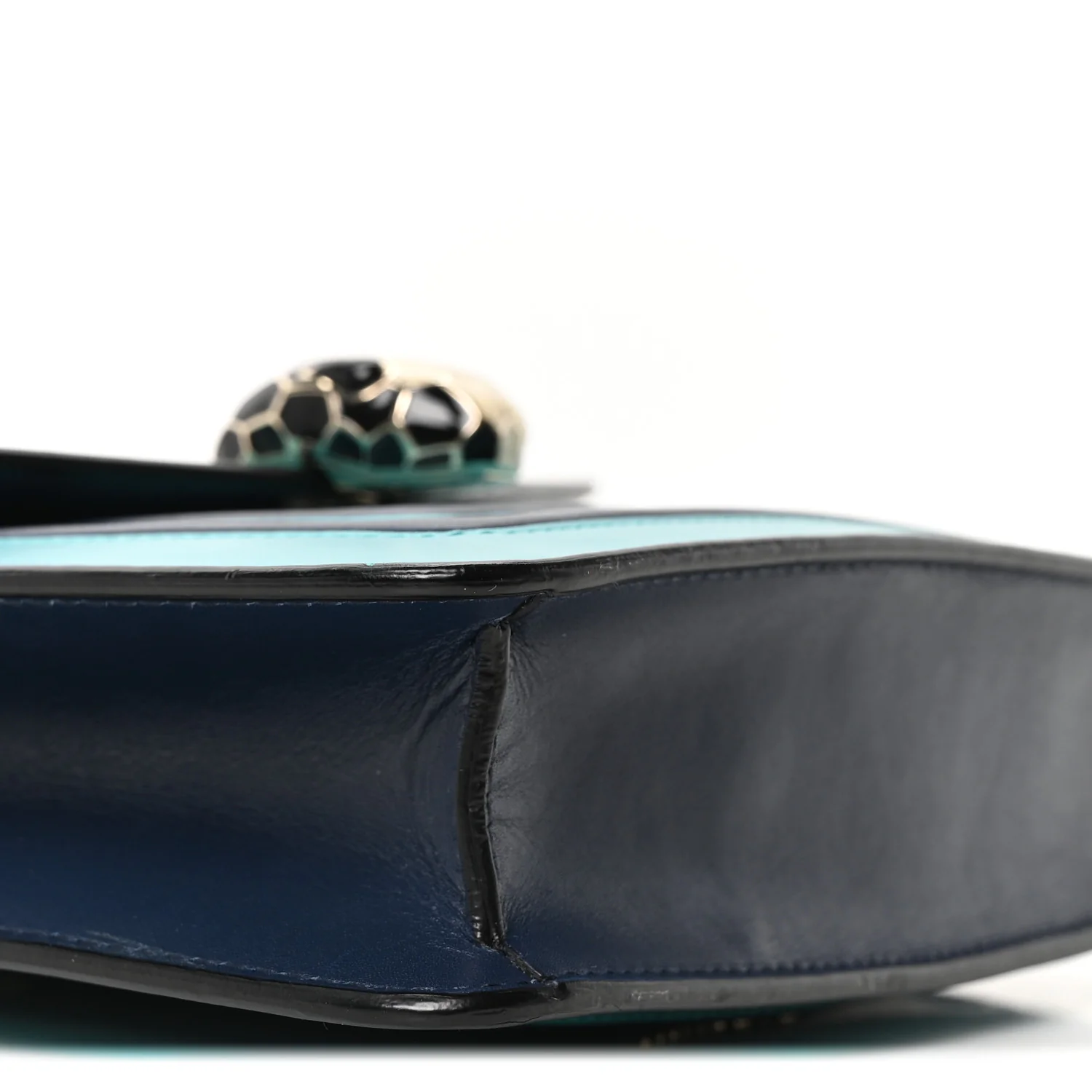 Calfskin Serpenti Forever Snake Strap Crossbody Bag Aquarelle Turquoise - Image 9