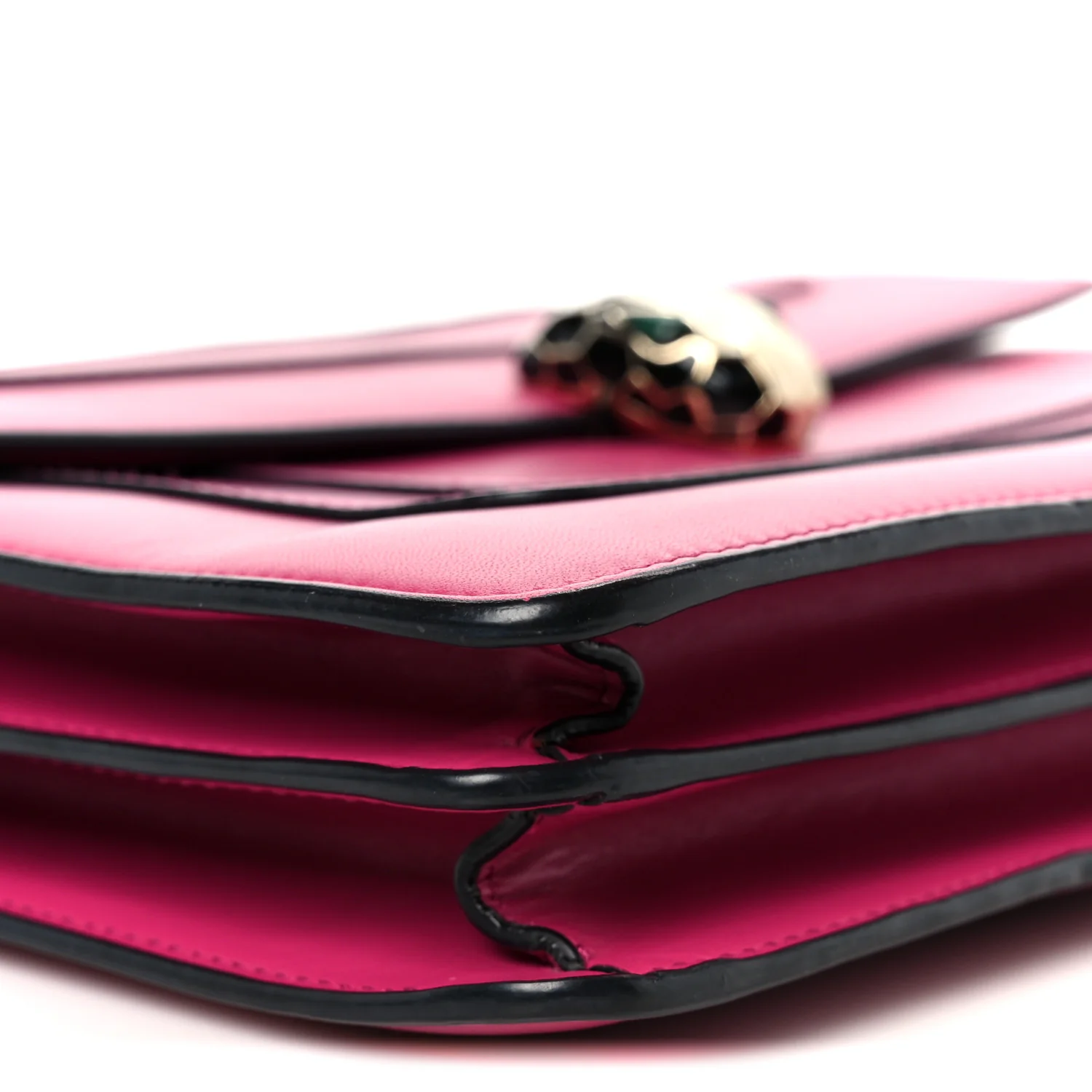 Calfskin Serpenti Forever Snake Strap Crossbody Bag Pink - Image 10