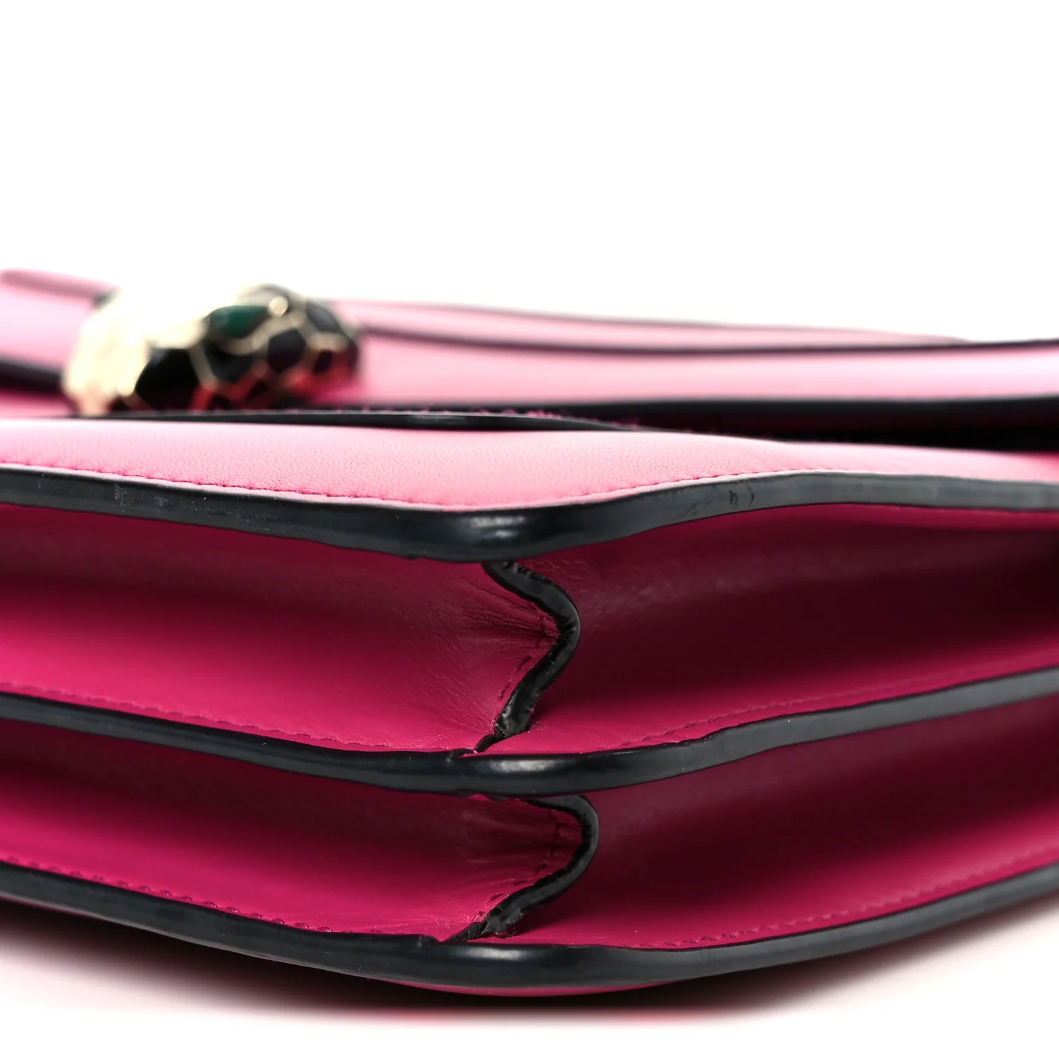 Calfskin Serpenti Forever Snake Strap Crossbody Bag Pink - Image 11