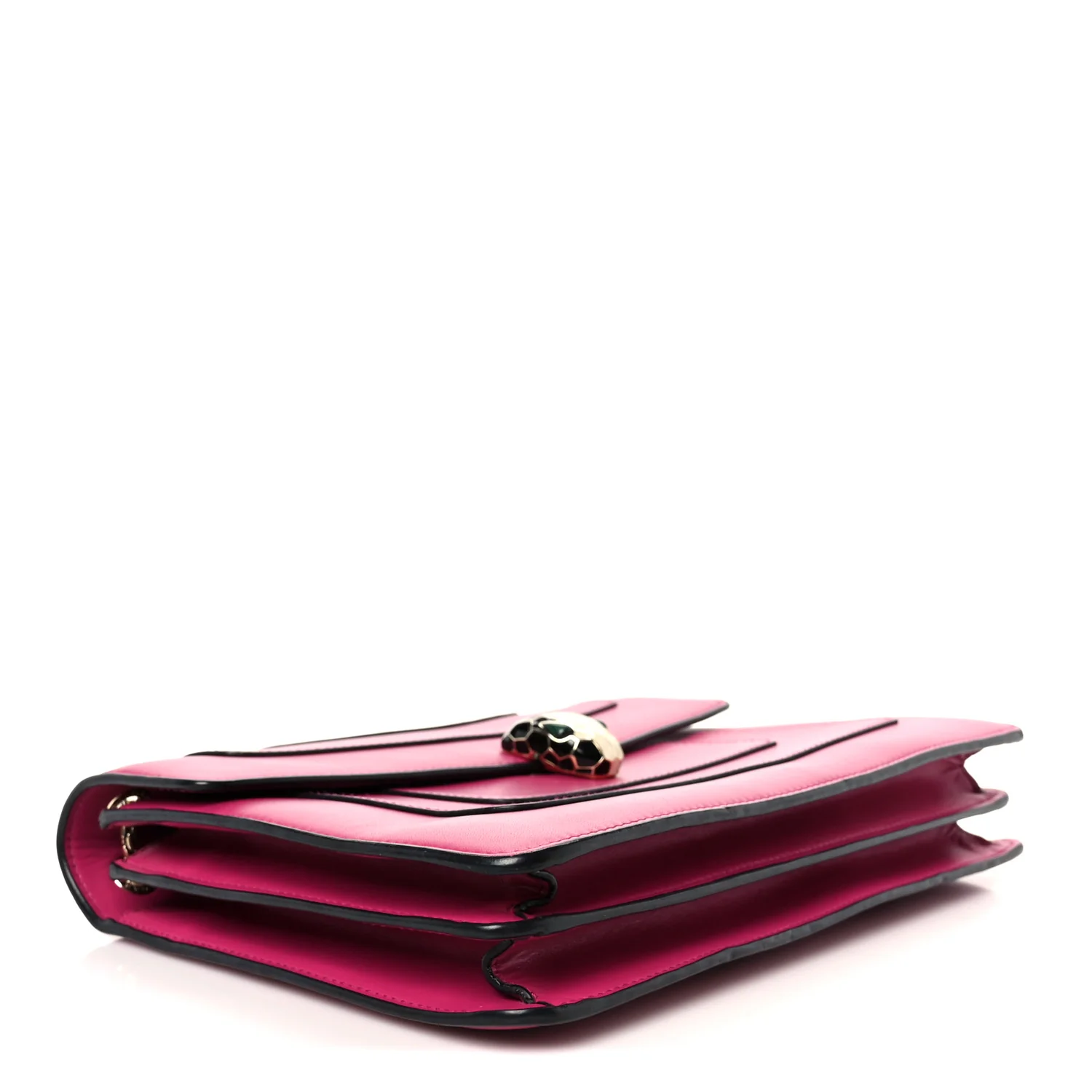 Calfskin Serpenti Forever Snake Strap Crossbody Bag Pink - Image 5