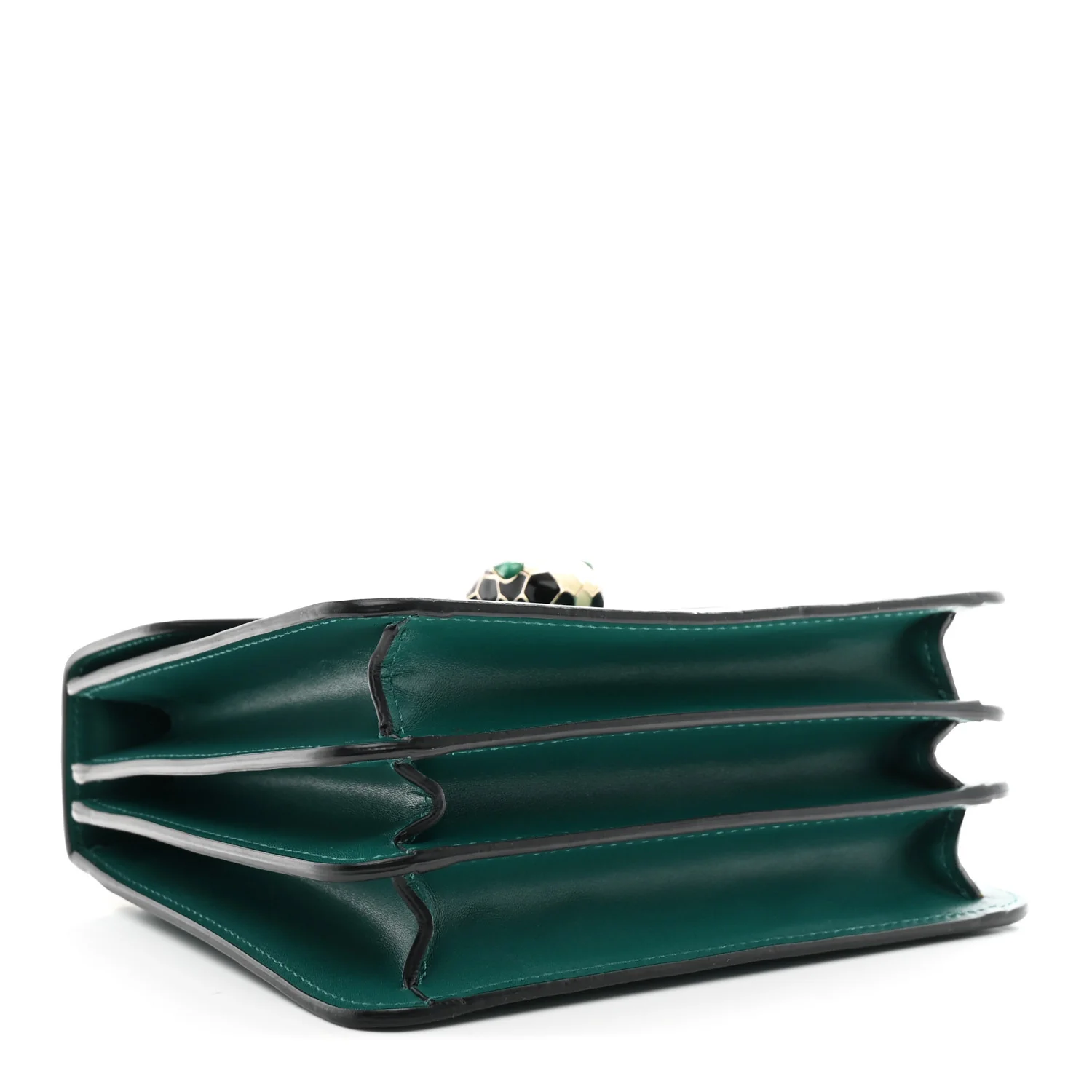Calfskin Serpenti Forever Top Handle Emerald Green - Image 5