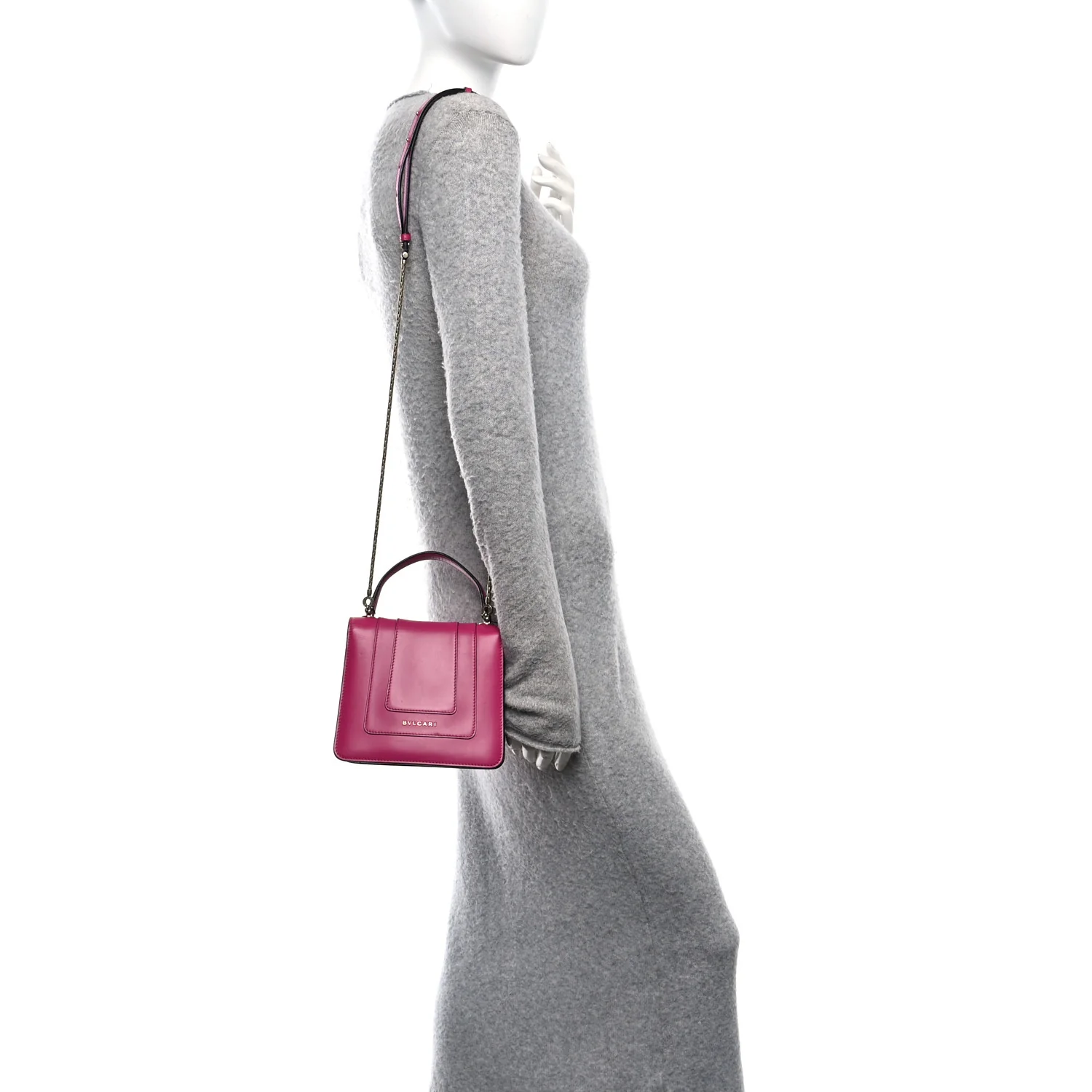 Calfskin Serpenti Forever Top Handle Pink - Image 2