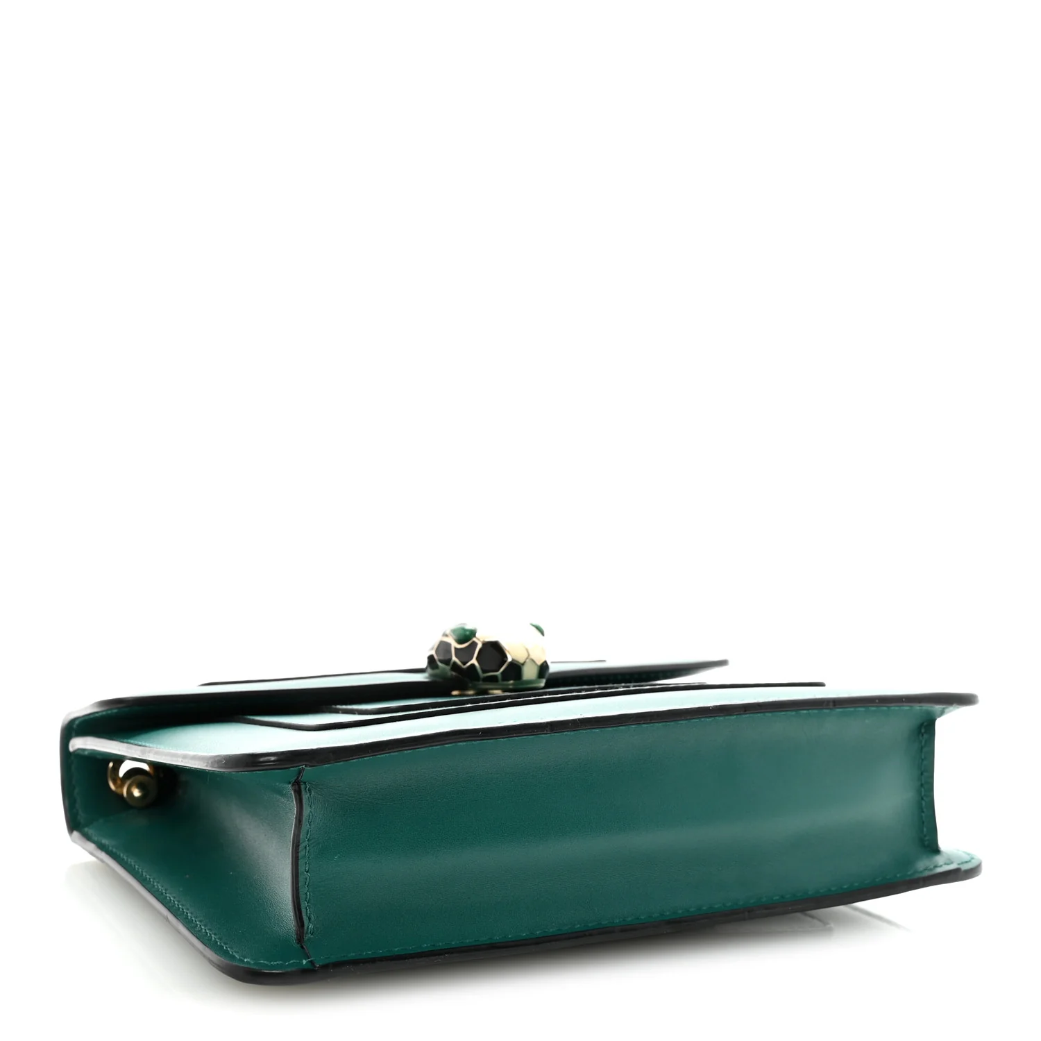 Calfskin Small Serpenti Forever Snake Strap Crossbody Bag Emerald Green - Image 4