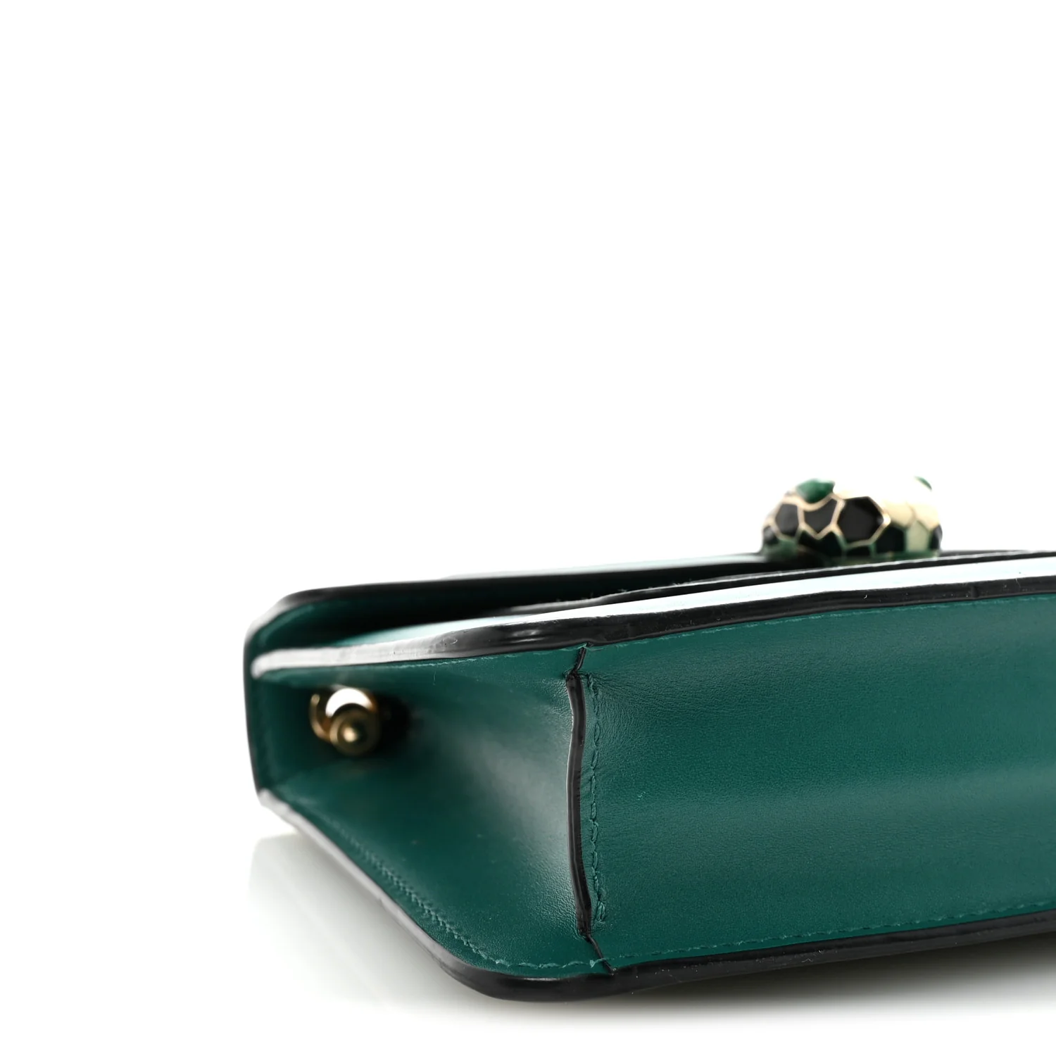 Calfskin Small Serpenti Forever Snake Strap Crossbody Bag Emerald Green - Image 8