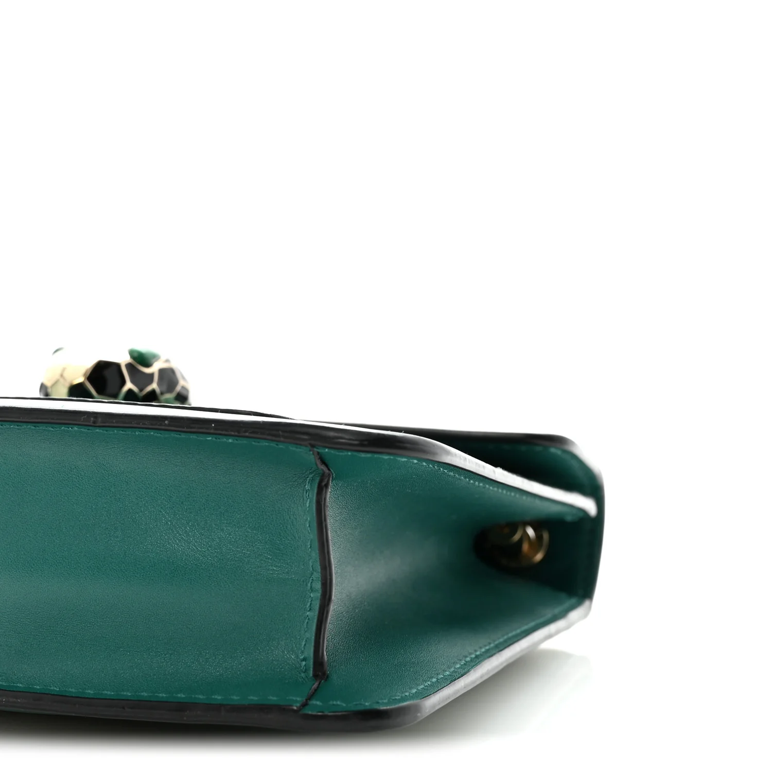 Calfskin Small Serpenti Forever Snake Strap Crossbody Bag Emerald Green - Image 9