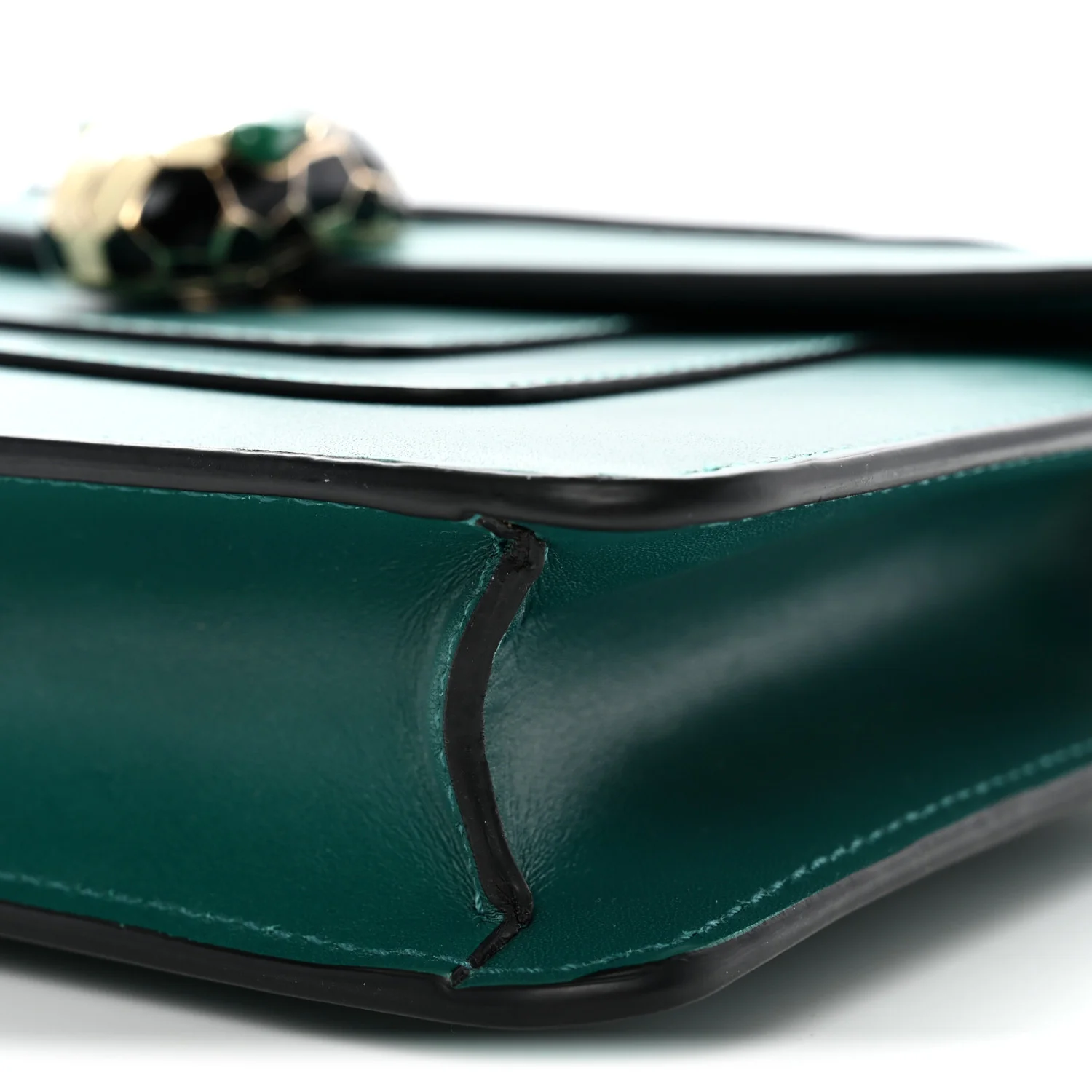 Calfskin Small Serpenti Forever Snake Strap Crossbody Bag Emerald Green - Image 10