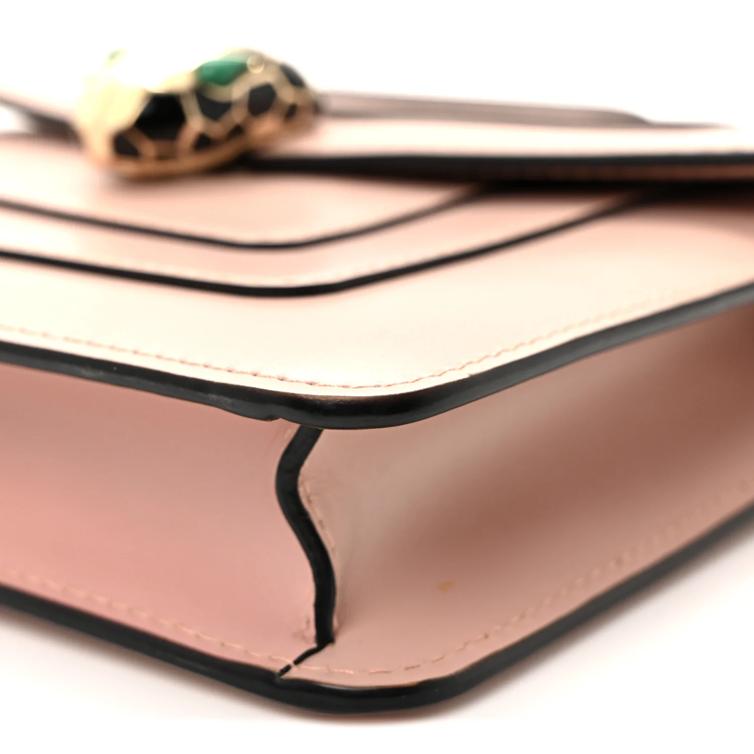Calfskin Small Serpenti Forever Snake Strap Crossbody Bag Light Pink - Image 10
