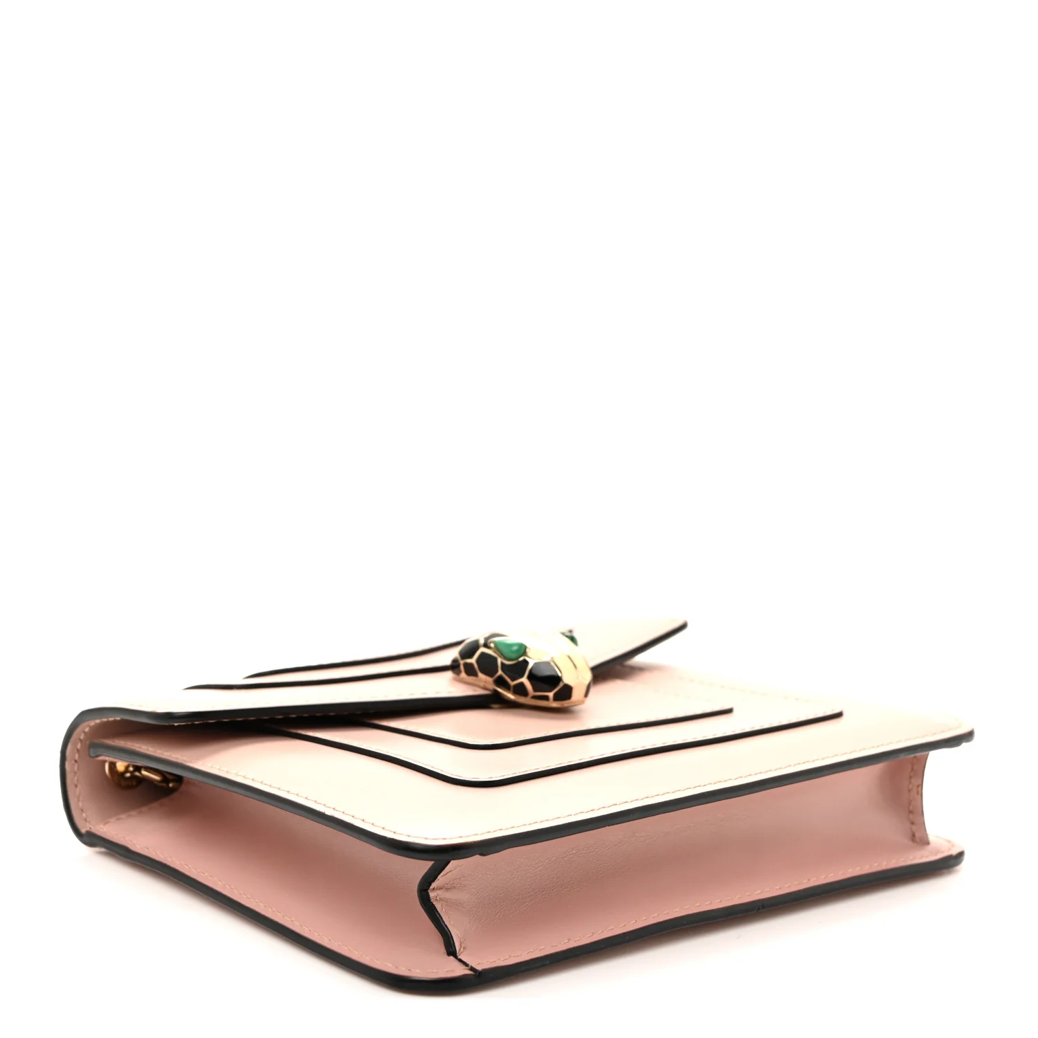 Calfskin Small Serpenti Forever Snake Strap Crossbody Bag Light Pink - Image 4