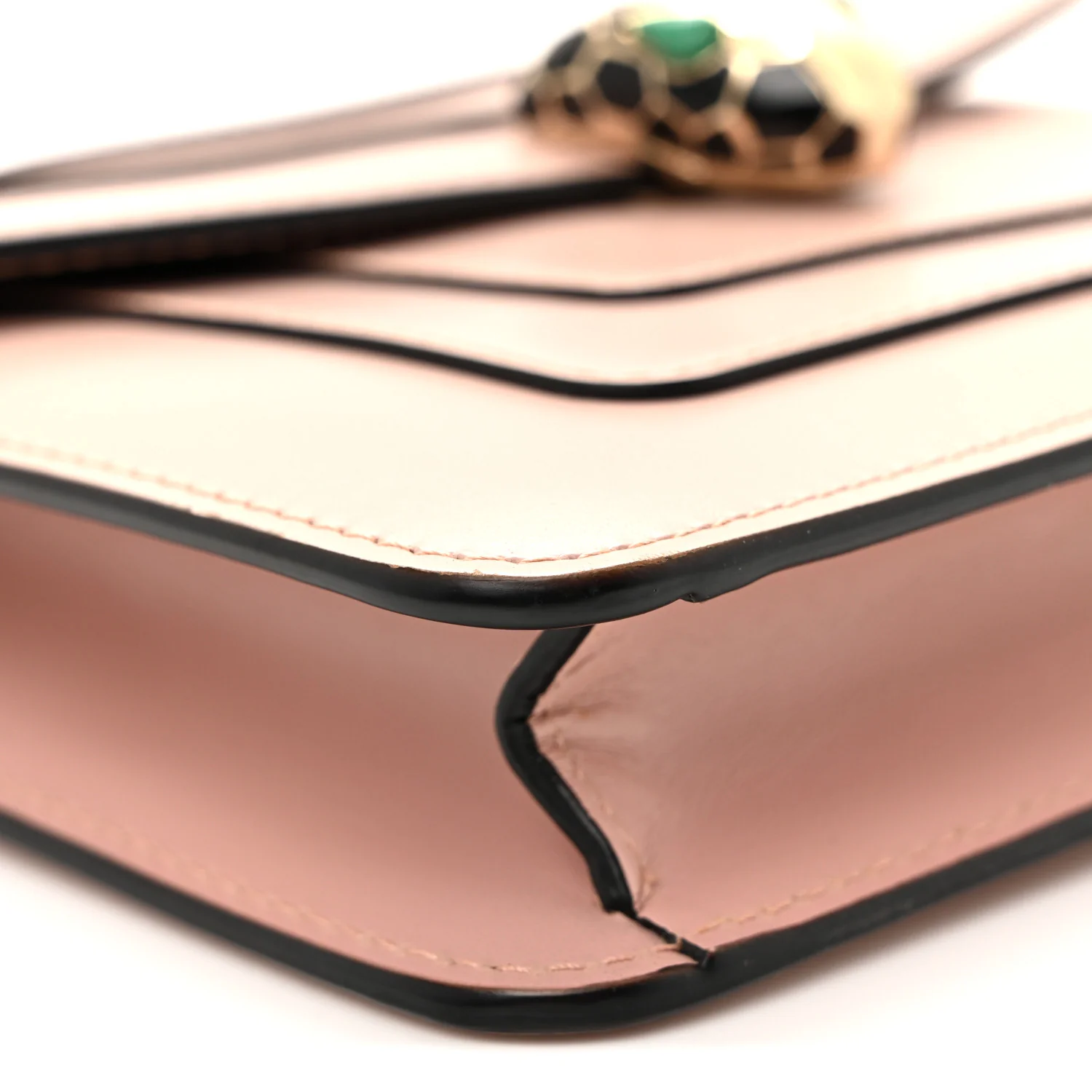 Calfskin Small Serpenti Forever Snake Strap Crossbody Bag Light Pink - Image 9
