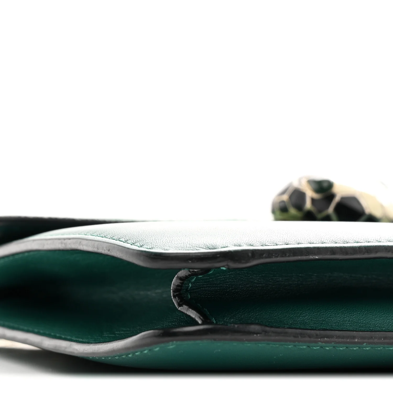 Galuchat Calfskin Serpenti Forever Crossbody Bag Green - Image 9