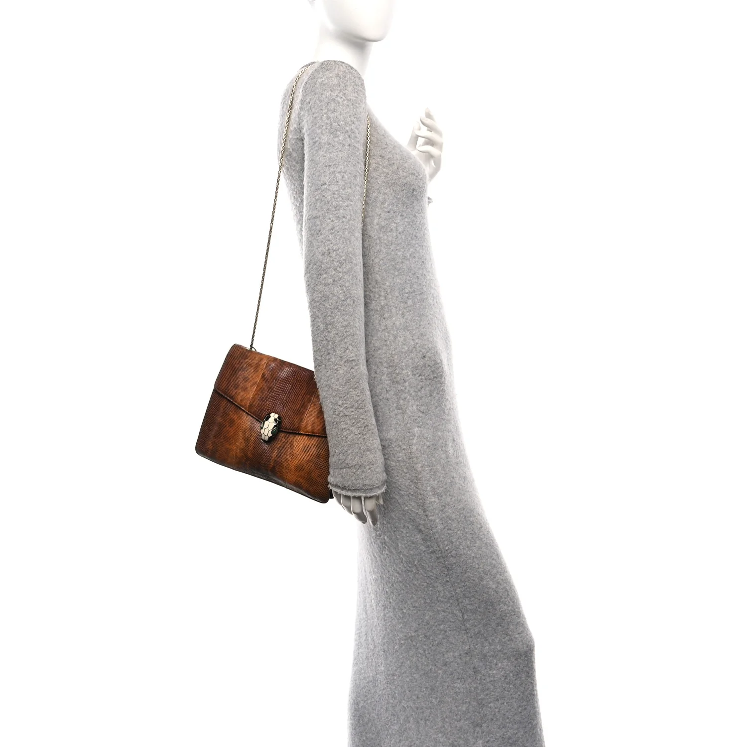 Karung Serpenti Forever Medium Shoulder Bag Brown - Image 2