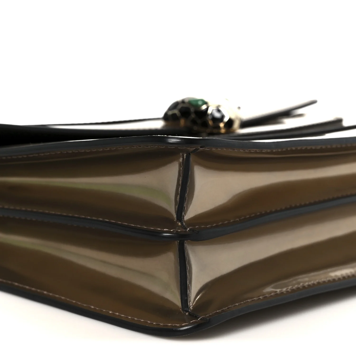 Metallic Calfskin Serpenti Forever Crossbody Bag Bronze - Image 9