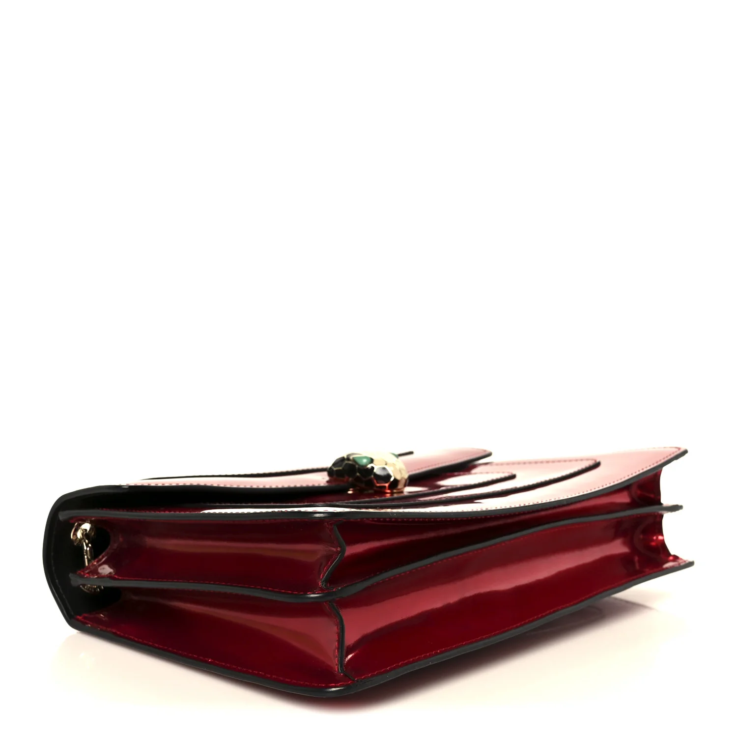 Metallic Calfskin Serpenti Forever Shoulder Bag Red - Image 5