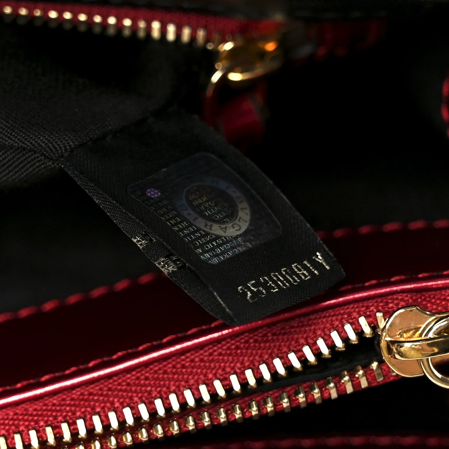 Metallic Calfskin Serpenti Forever Shoulder Bag Red - Image 8