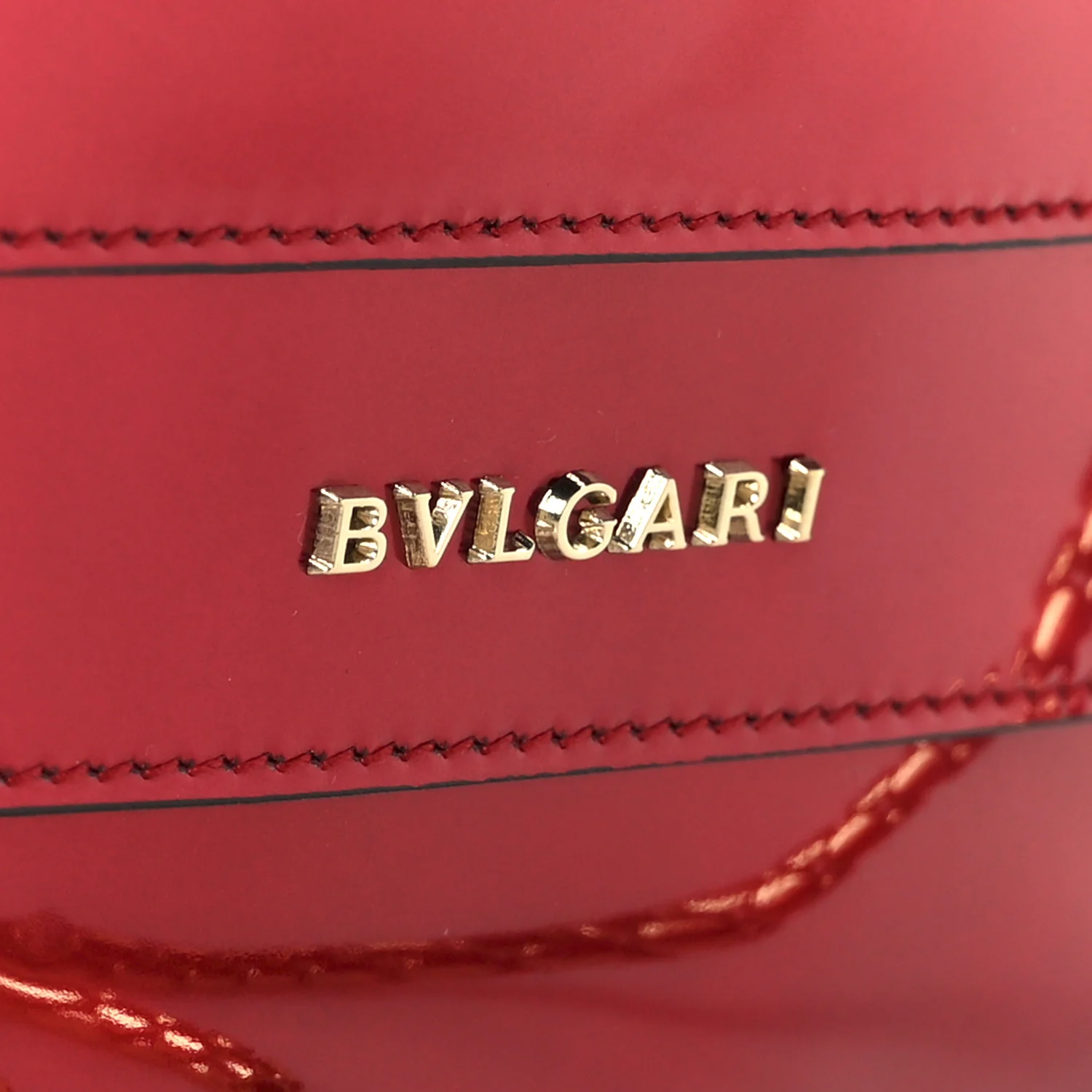 Metallic Calfskin Serpenti Forever Shoulder Bag Red - Image 9