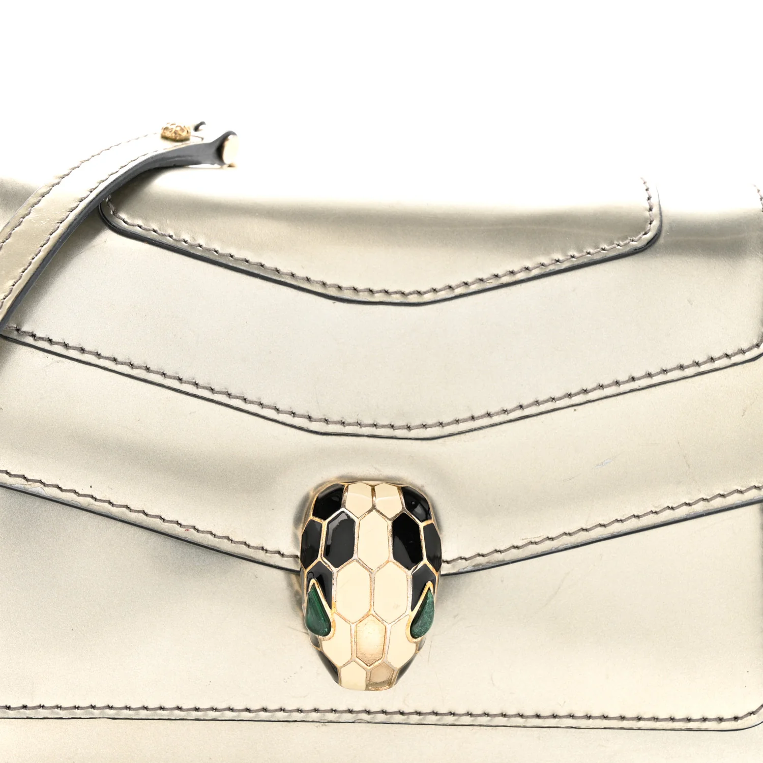 Metallic Serpenti Forever Small Shoulder Bag Silver - Image 7